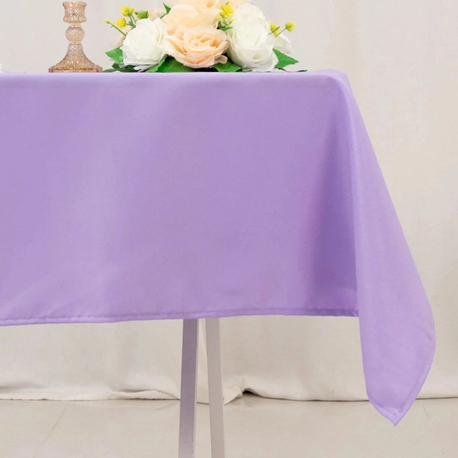 54x54 Inch Premium Square Polyester Tablecloth - Wrinkle & Stain Resistant - Perfect for Dining Tables, Parties, Weddings & Events