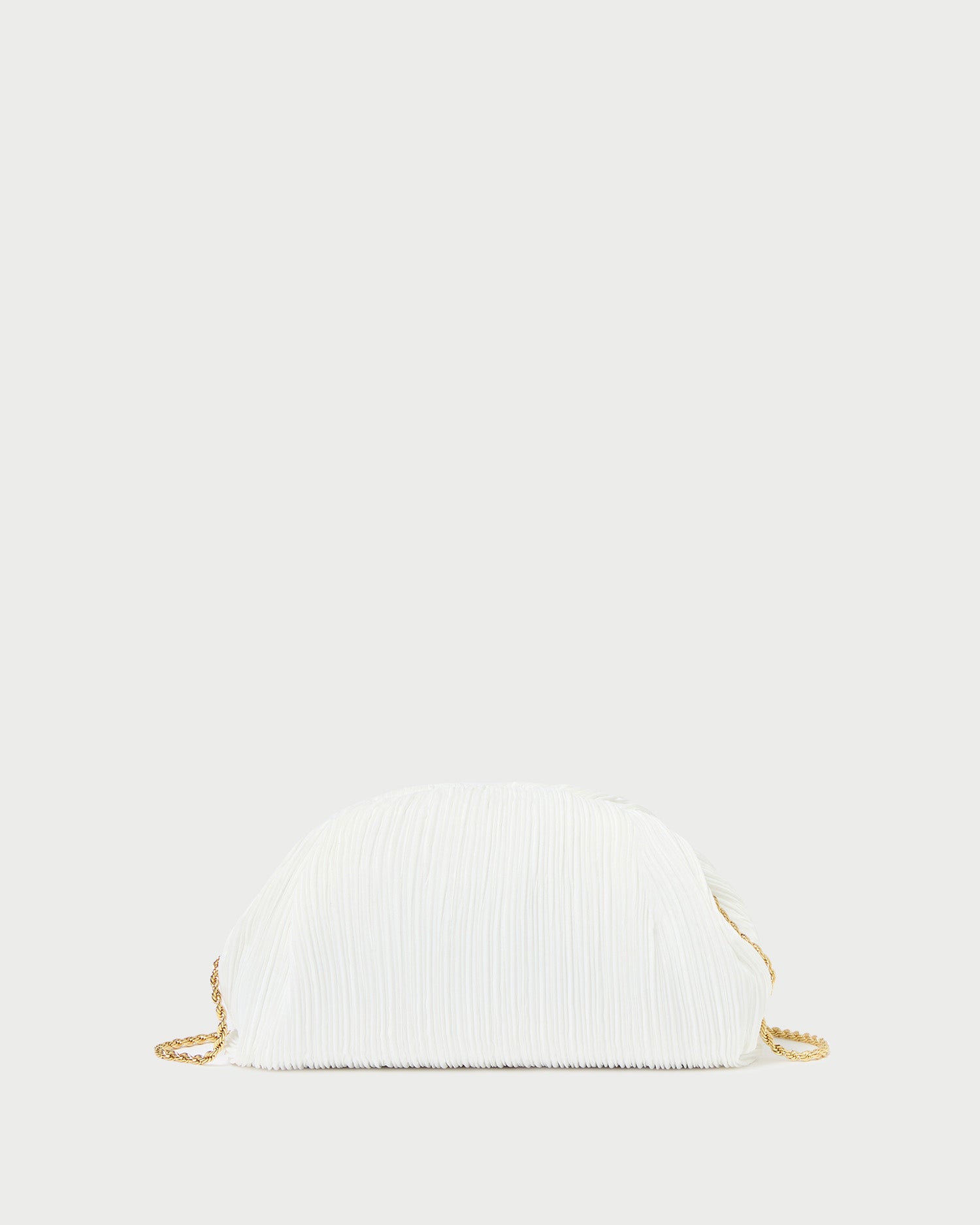 Bailey White Pleated Dome Clutch Bag for Women | Elegant Evening Clutch Purse | Perfect for Weddings, Parties & Special Occasions