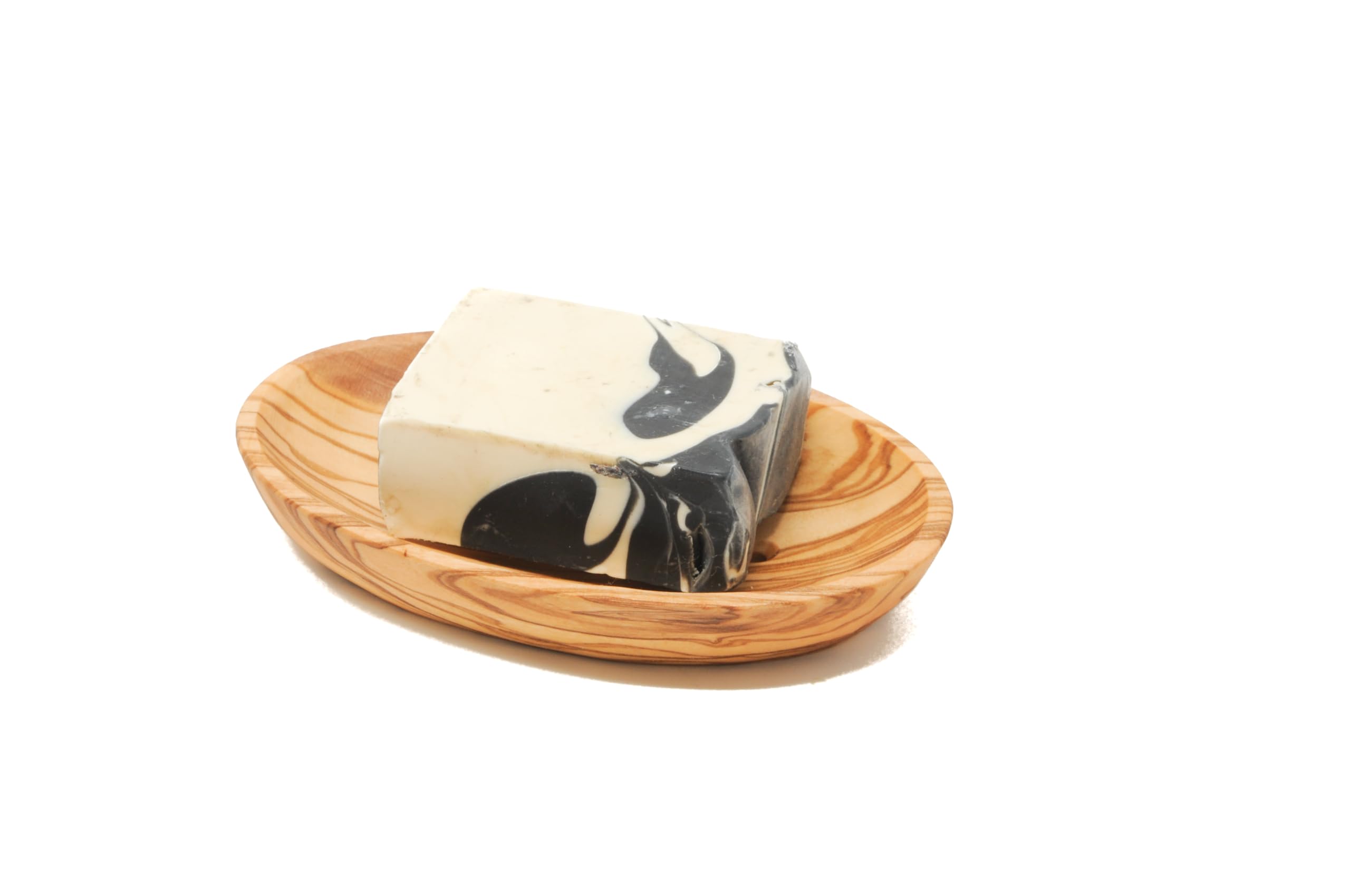 Handmade Olive Wood Soap Dish - Bathroom & Kitchen Organizer