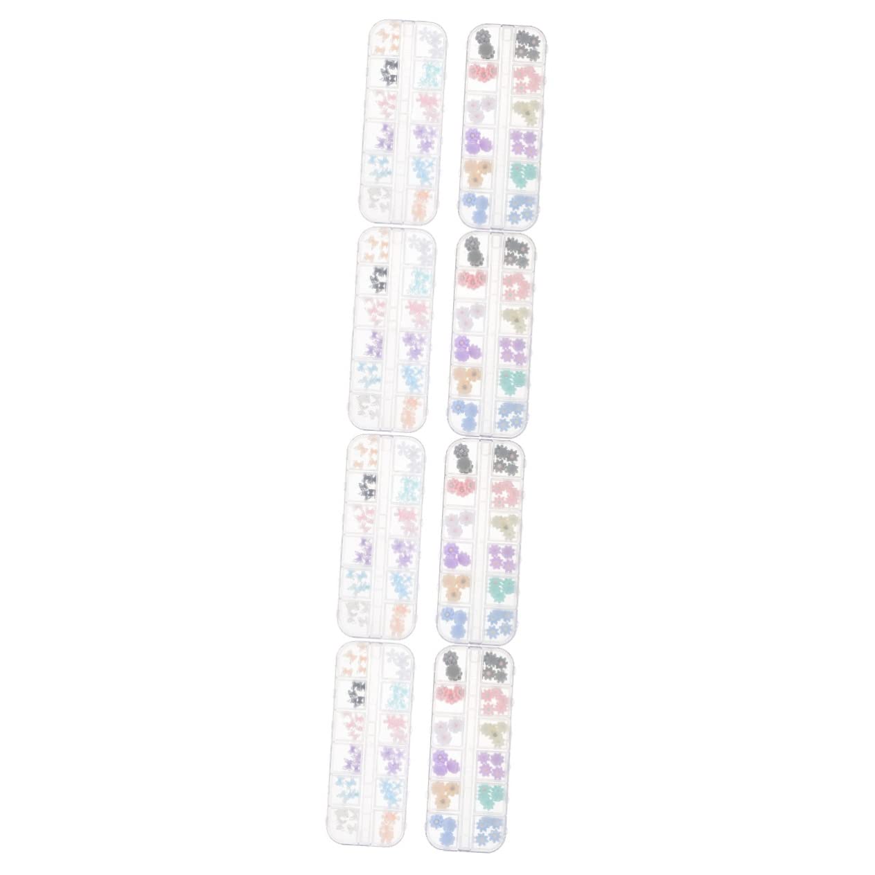 FRCOLOR 8 Pack Wedding Nail Stickers - Floral & Butterfly Nail Decals, Manicure Charms, Removable Nail Accessories for Bridal, Party & Special Occasion Nail Art Decorations