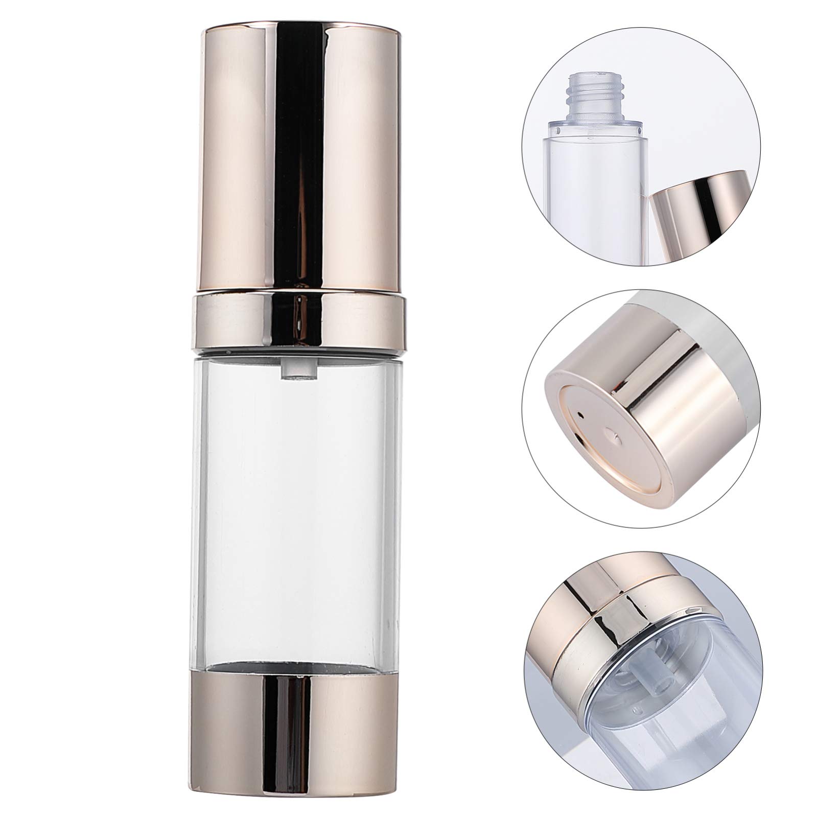 EXCEART 6-Pack Vacuum Lotion Pump Bottles - Refillable Cosmetic Containers for Creams, Lotions & Serums | Leak-Proof Travel-Size Empty Bottles for Toiletries, Skincare & Pet Grooming | Perfect for Air Travel, Gym Bags & Home Organization