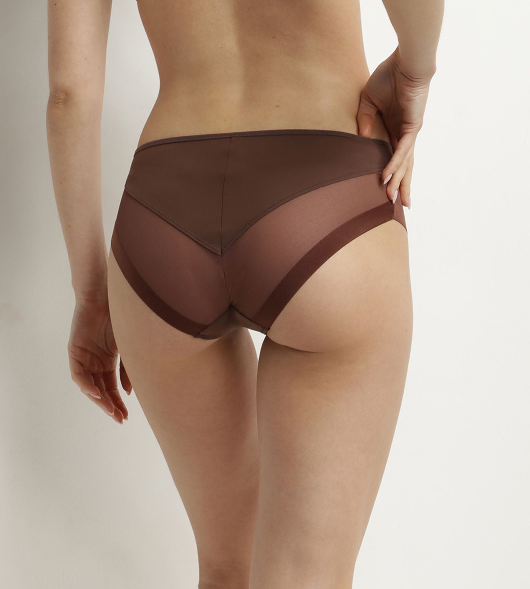 Brown Microfiber and Tulle Midi Culotte Skirt - Generous Fit for Casual Wear, Office Outfits & Special Occasions