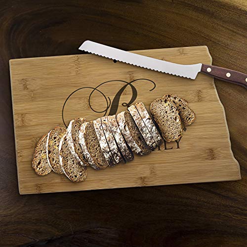 Custom North Dakota State Shaped Bamboo Cutting Board - Personalized Engraved Serving Tray & Cheese Board - Perfect for Home Kitchen, Housewarming Gifts & State Pride Decor