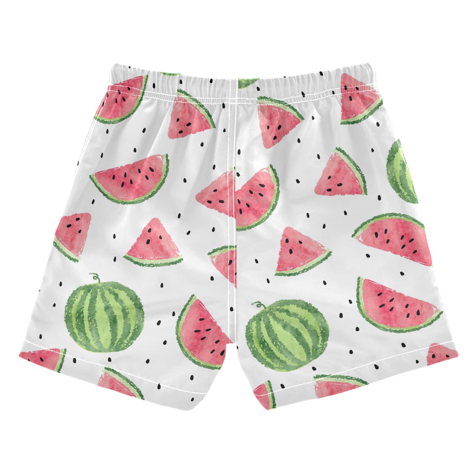 **Boys' Watermelon Seed Print Swim Trunks - Toddler & Kids Bathing Suits for Beach, Pool & Summer Fun (2T-12 Years)**