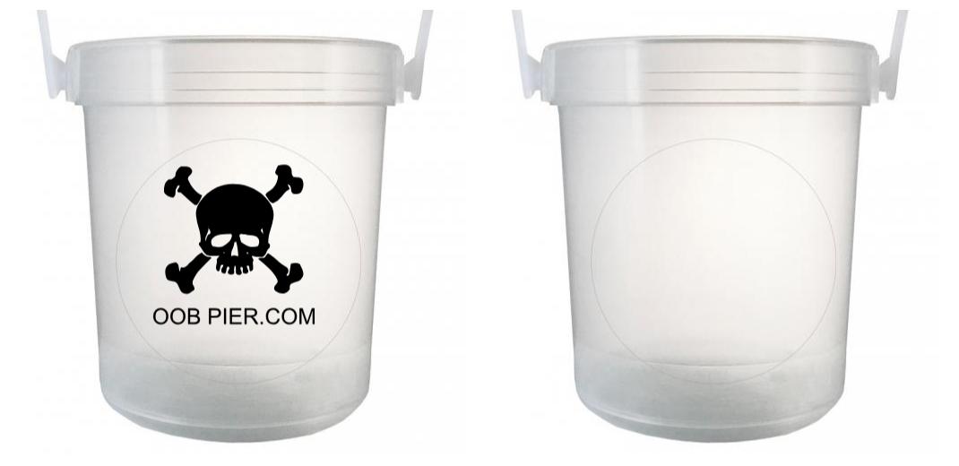 32 oz Plastic Rum Buckets with Custom Sticker - Bulk Party Cups for Cocktails, Margaritas & Tropical Drinks - Perfect for Beach Parties, Luaus & Summer Gatherings