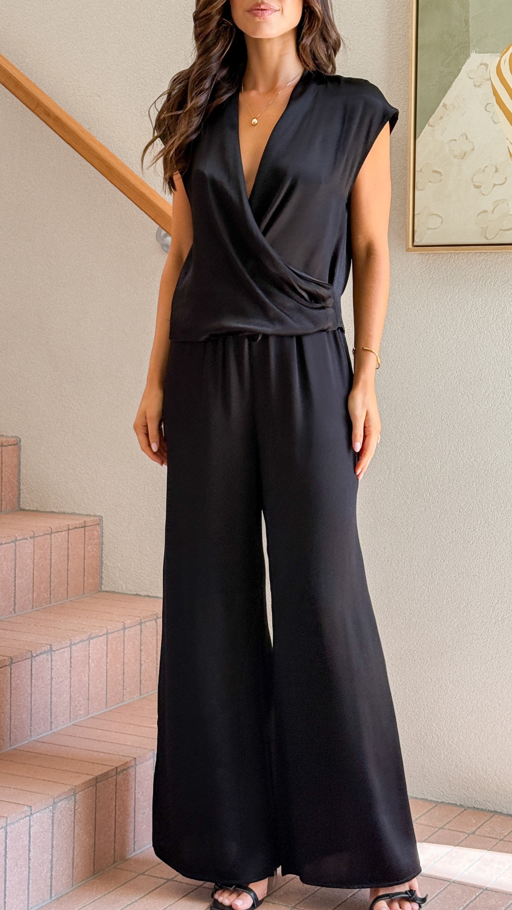 Brylee Women's Black Stretch Pants - Comfortable & Stylish for Work, Travel & Casual Wear