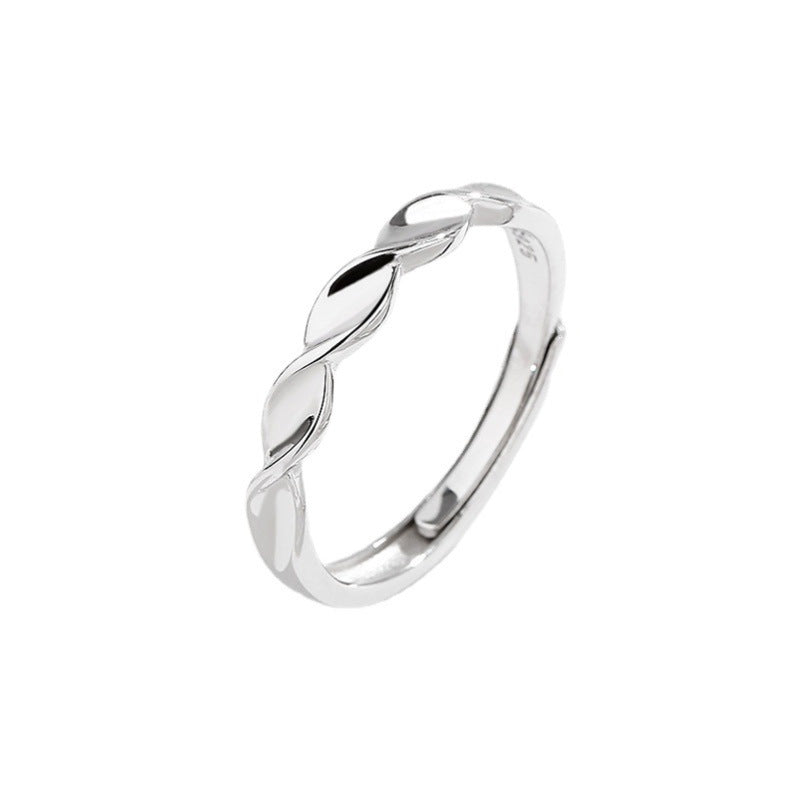 Sterling Silver Twist Couple Rings for Women & Men - Elegant Matching Wedding Bands, Anniversary Gifts - Perfect for Engagements, Valentine's Day & Romantic Occasions