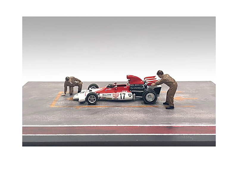 1/43 Scale Race Day Two Diecast Figures Set by American Diorama - Perfect for Model Car Displays, Collectors & Diorama Scenes