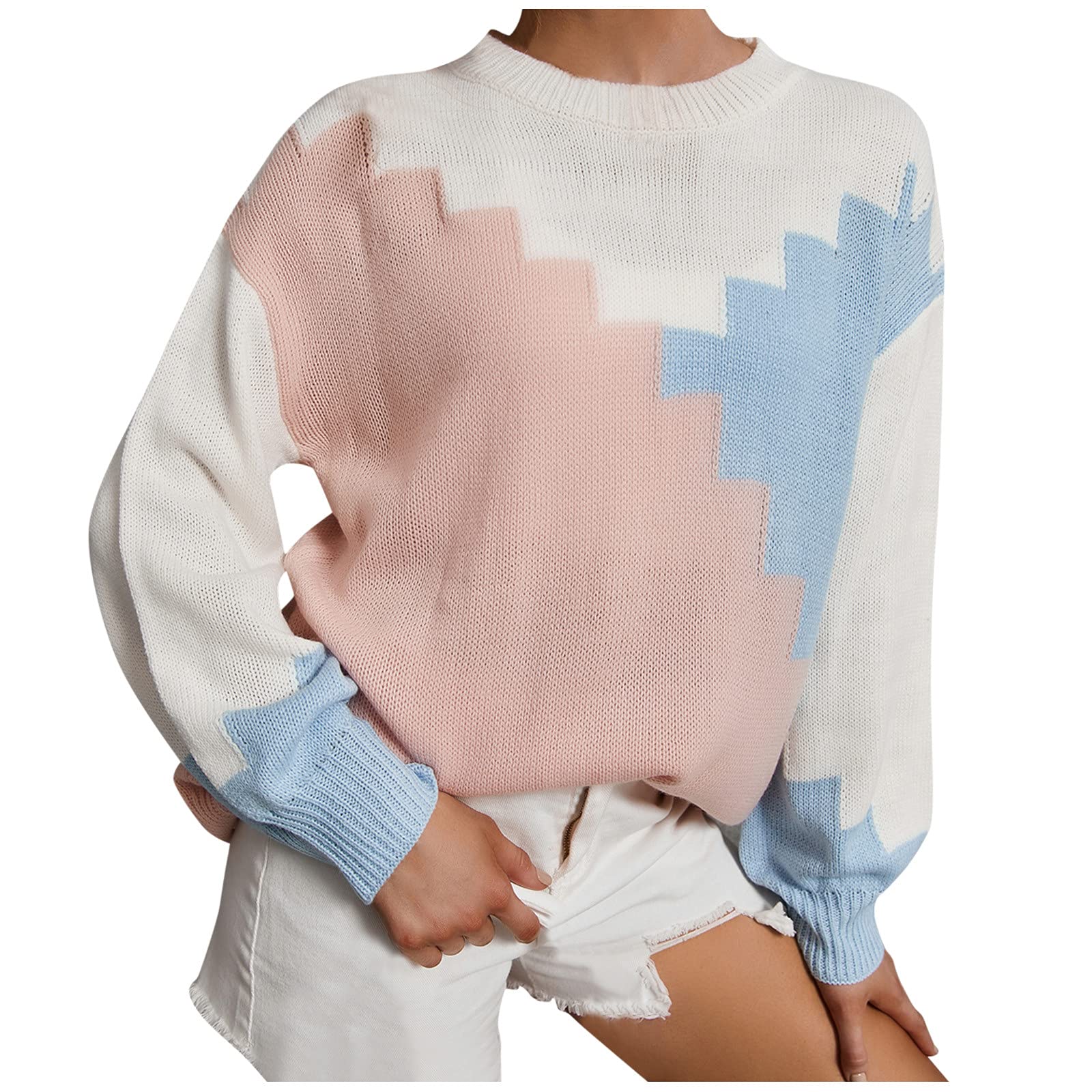 Stylish Open Front Long Sleeve Cardigan for Women - Plus Size Pullover Sweater with Unique Stitching Details | Perfect for Office, Casual Outfits & Layering in Fall/Winter