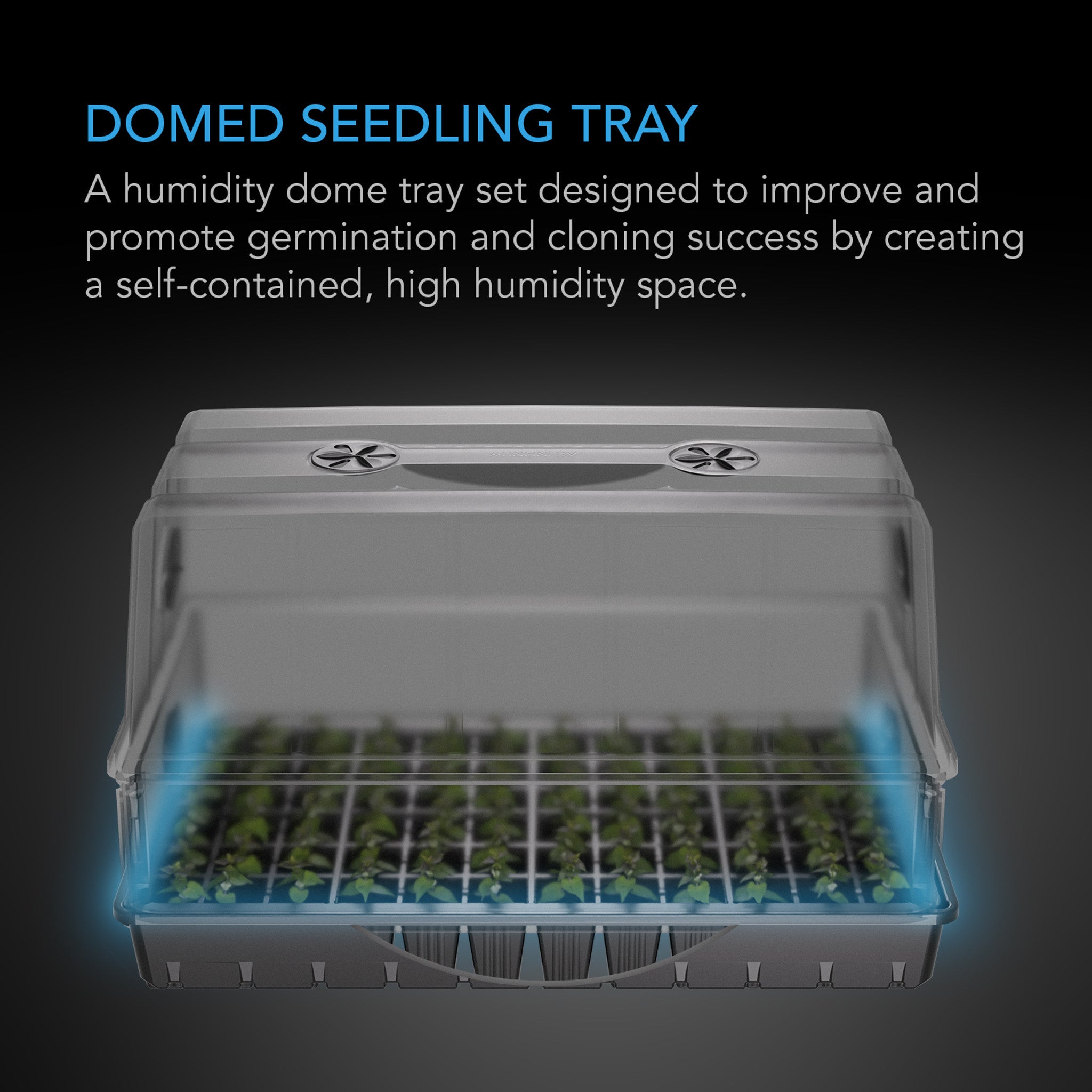 XL Humidity Dome & Propagation Kit - 6x12 Cell Tray with Height Extension for Seed Starting, Plant Cloning & Indoor Gardening