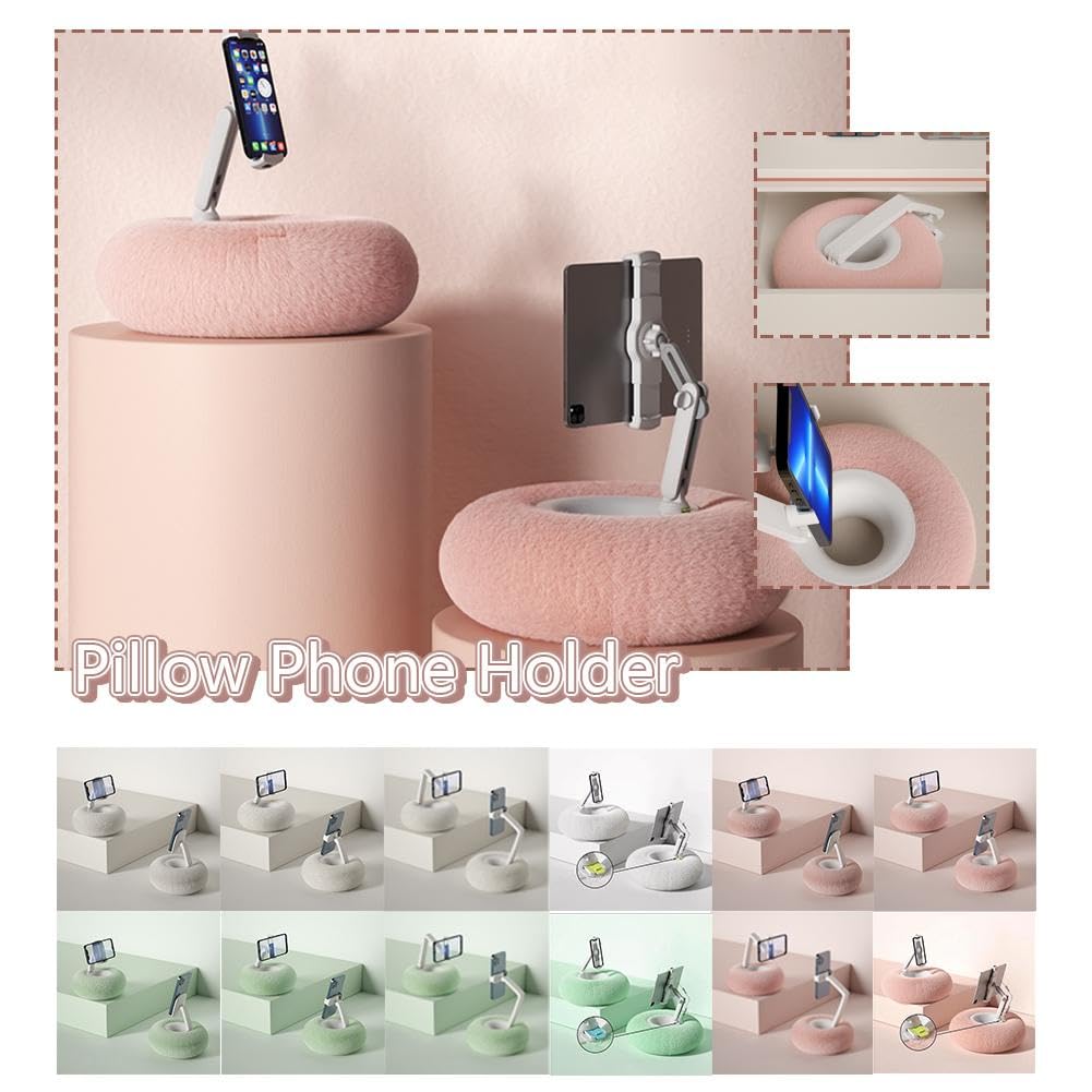 Adjustable Tablet Stand Holder for Kindle, iPad, Phone - Ergonomic Reading & Viewing Cushion with Removable Comfort Bowl - Perfect for Bed, Desk, and Travel Use