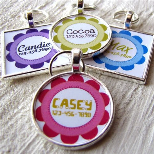 Custom Engraved Silver Pet ID Tag for Dogs & Cats - Personalized Pet Name & Phone Number - Durable & Stylish for Collars, Harnesses & Travel Accessories