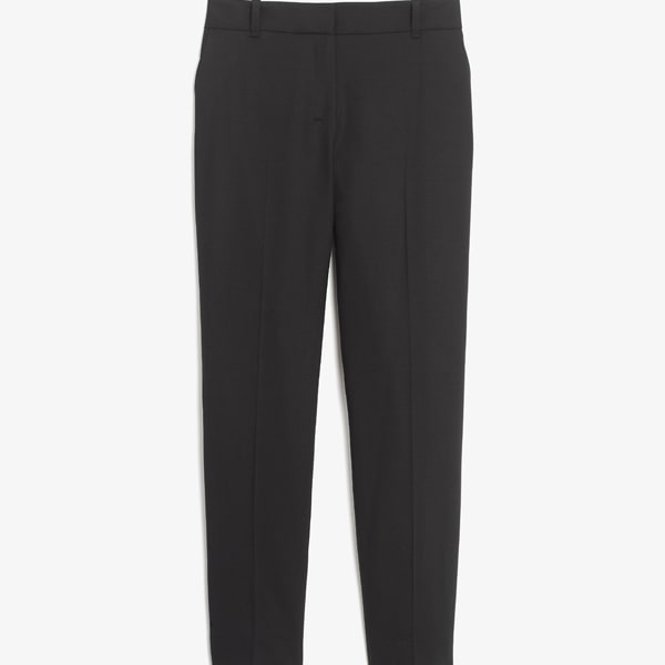 Mejia Light Twill Pants for Women - Comfortable Black Casual Trousers for Work, Office & Everyday Wear