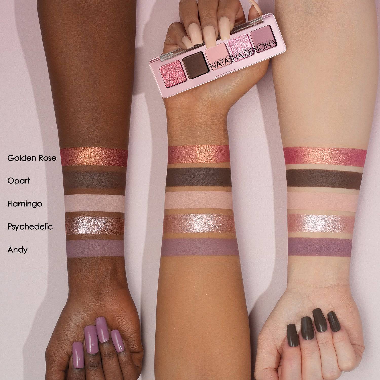 Mini Rose Eyeshadow Palette - 12 Pigmented Matte & Shimmer Shades for Day & Night Makeup Looks | Perfect for Bridal, Party & Everyday Wear