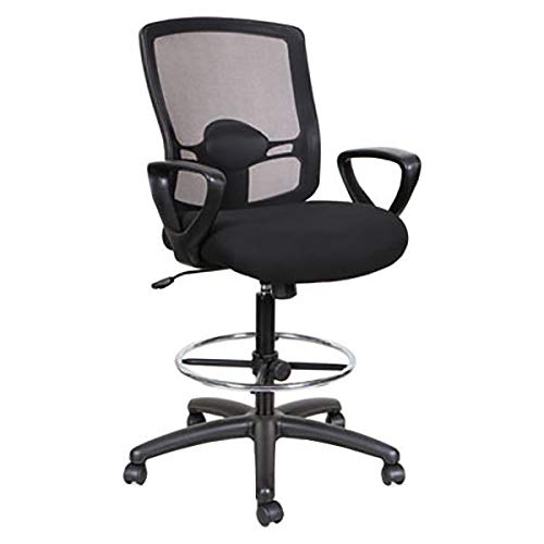 Ergonomic Etros Series Black Mesh Seat Chair - Breathable & Comfortable for Hospitals, Offices, Schools, Doctor's Clinics & Home Use - Perfect for Long Hours Sitting at Work or Study