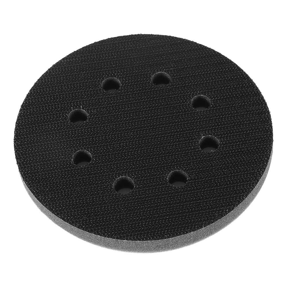 125mm 8-Hole Soft Sponge Buffer Pad - Hook & Loop Sanding Interface Cushion Pad for Orbital Sanders - Perfect for Woodworking, Auto Detailing & Surface Polishing
