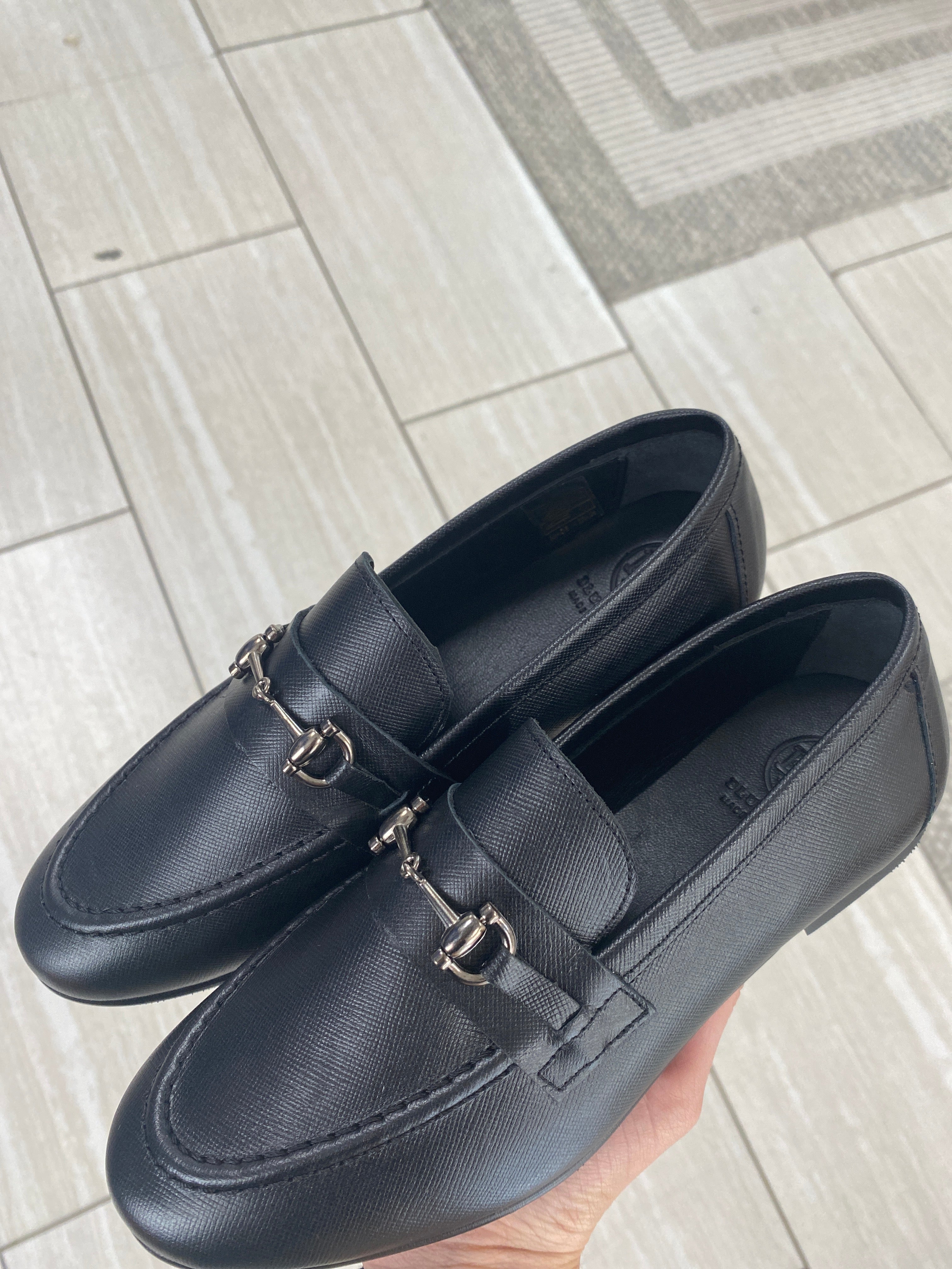 Blublonc Black Textured Buckle Dress Shoes for Men | Formal & Business Oxford Shoes | Perfect for Office, Weddings & Special Occasions