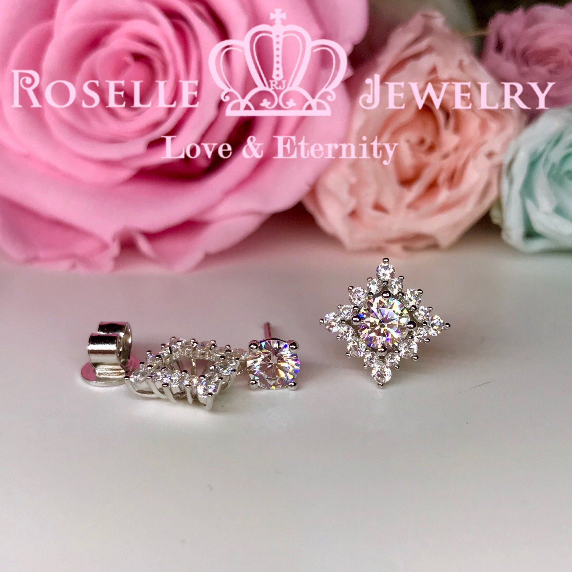 Detachable Floral Stud Earrings for Women - Elegant Rose Gold Flower Earrings for Daily Wear, Parties & Gifts | Hypoallergenic & Comfortable