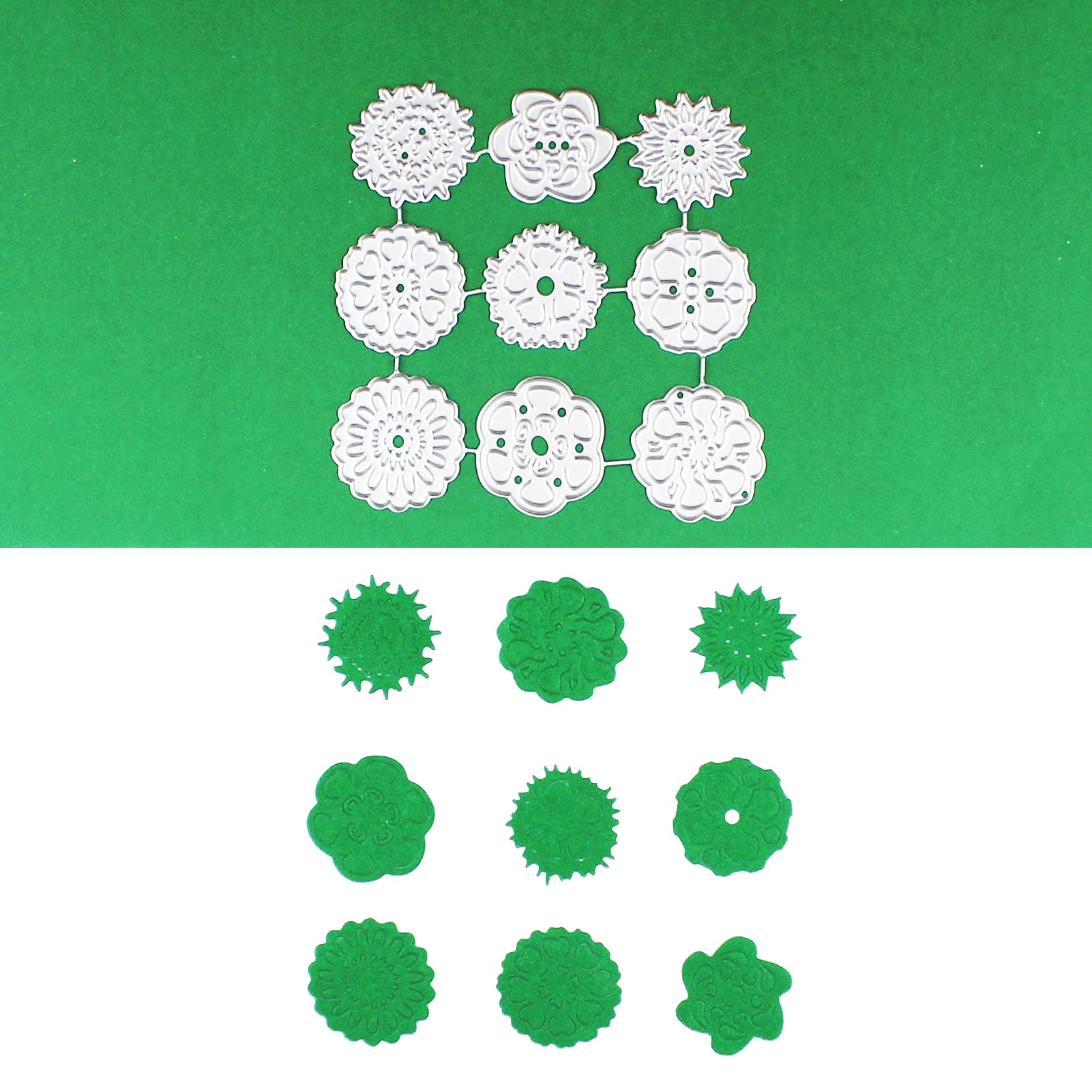 BINWISH 9 Floral Die Cuts for Card Making & Scrapbooking - Metal Cutting Dies, DIY Embossing Stencils for Handmade Greeting Cards, Invitations, Journals, and Craft Projects - Perfect for Wedding, Birthday, and Home Decor