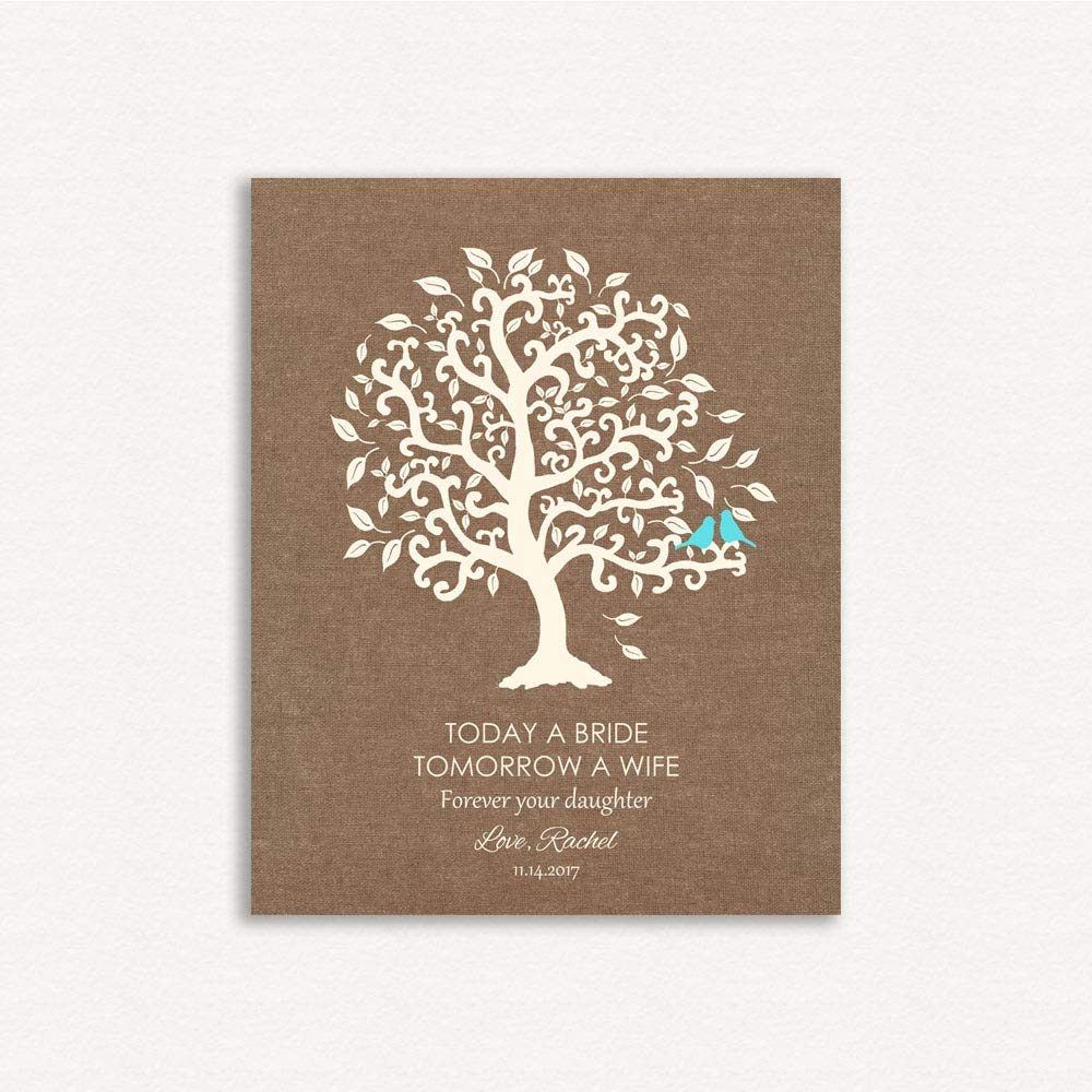 16x20 Custom Canvas Thank You Gift for Parents from Daughter - Personalized Wedding Gift for Mother & Father - Handmade Parent Appreciation Present - Perfect for Anniversaries, Birthdays & Special Occasions