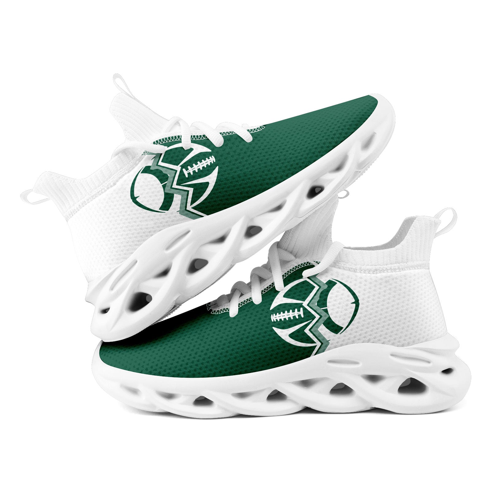Custom Green & White New York Maxsoul Personalized Sneakers - Breathable Comfort Shoes for Men & Women | Perfect for Running, Gym Workouts & Casual Wear (Style: FN030A D028017 30)