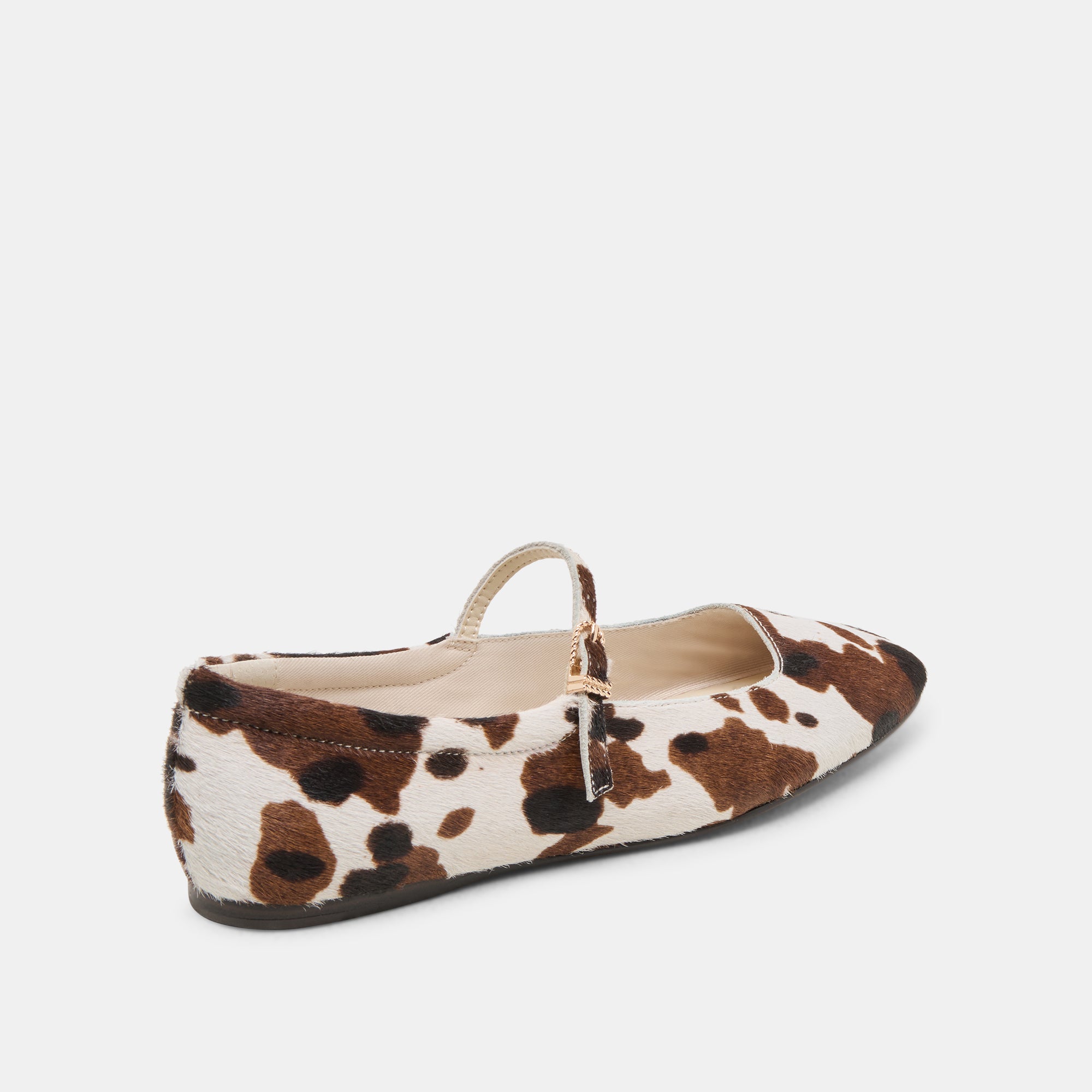 REYES Women's Ballet Flats in Cocoa Taurus Calf Hair - Comfortable & Stylish Shoes for Work, Casual Outfits & Everyday Wear