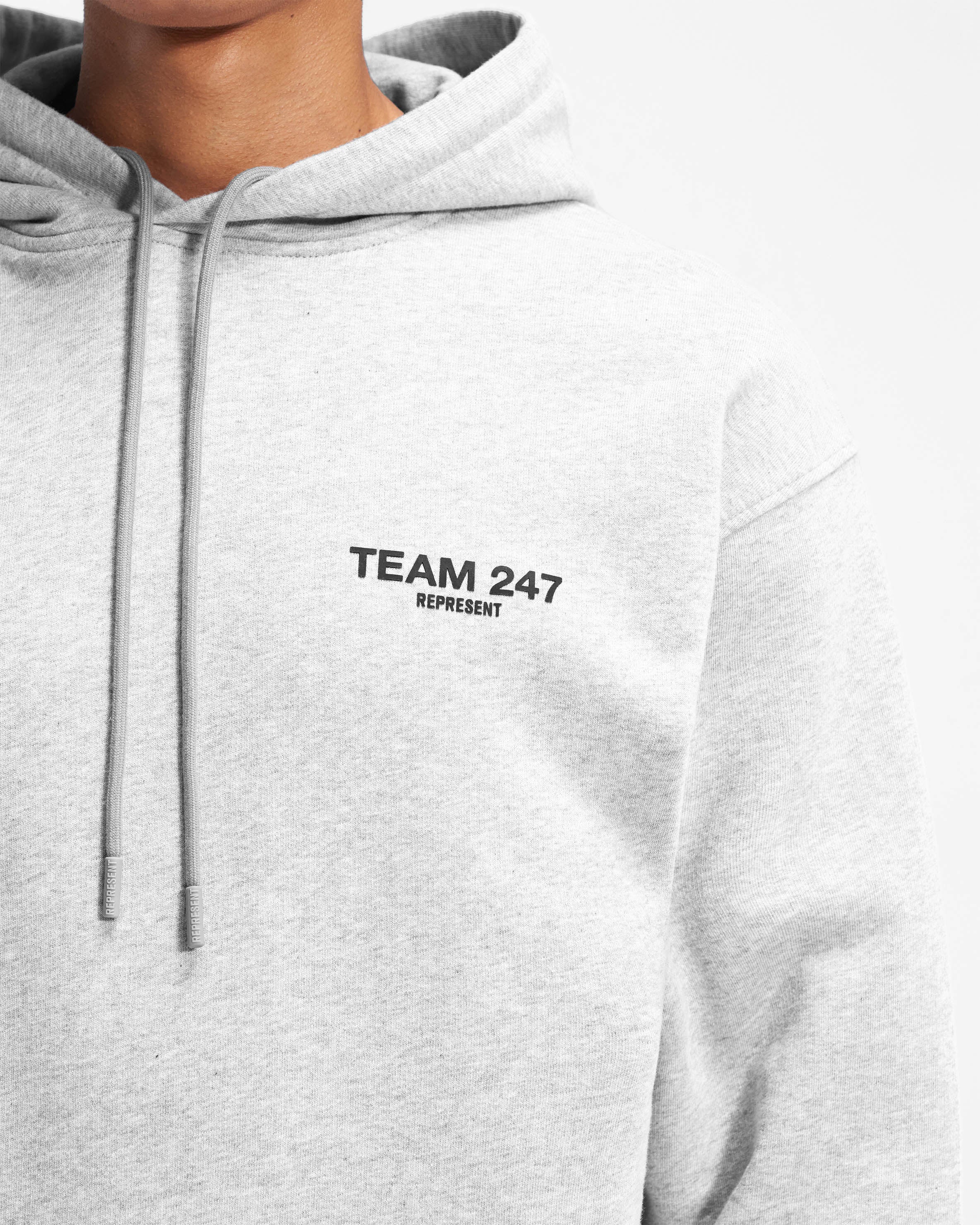 Team 247 Oversized Hoodie - Ash Grey | Cozy Pullover Sweatshirt for Men & Women | Perfect for Casual Wear, Lounging & Street Style Fashion