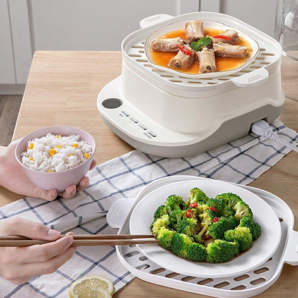 Best Electric Steamer for Healthy Cooking - 2-Tier Large Capacity Food Steamer for Vegetables, Rice & Dumplings | Perfect for Meal Prep, Baby Food & Home Kitchen Use