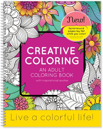 Creative Adult Coloring Book with Inspirational Quotes - 8.5