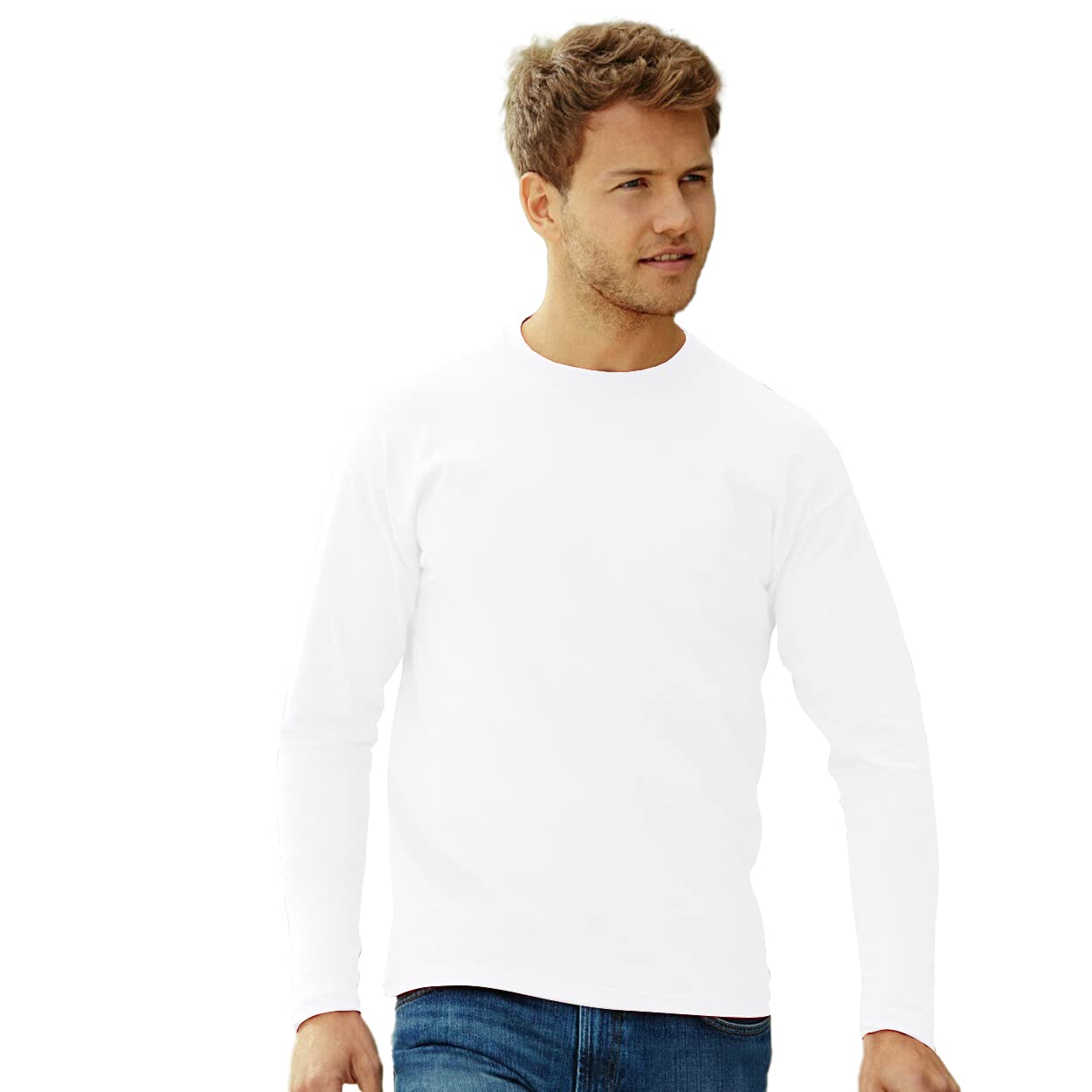 Fruit of the Loom Men's Modern Fit T-Shirt - Black - Soft Cotton Crew Neck Tee for Casual Wear & Everyday Comfort | Perfect for Work, Gym & Lounge