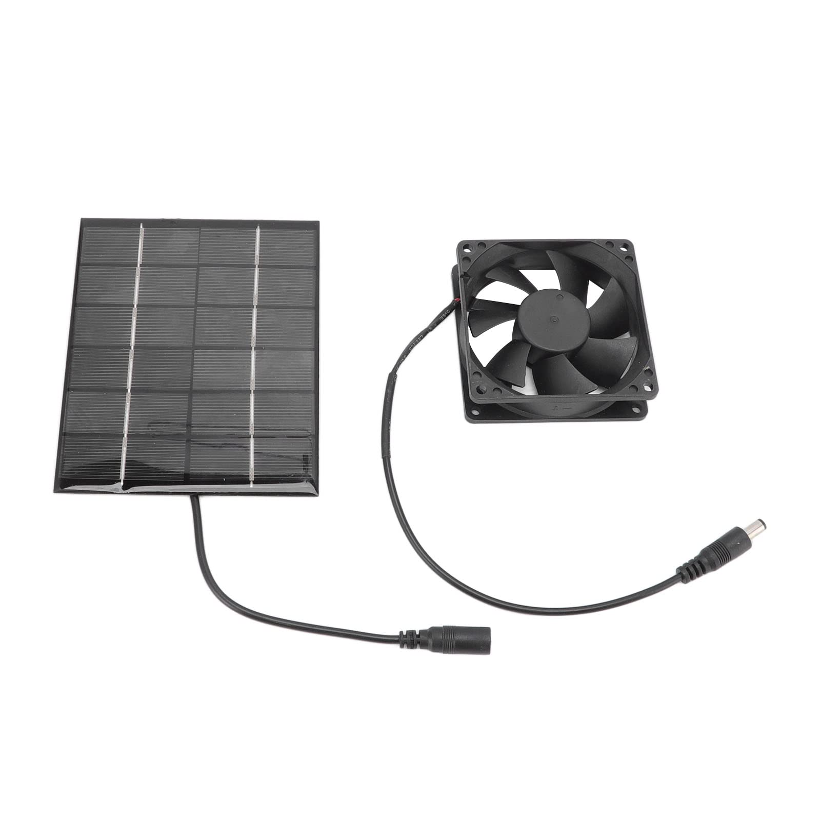 2W Solar Powered Fan Kit - Solar Panel Ventilation Fan for Greenhouse, Shed, Chicken Coop, Dog House & Car Cooling | Energy Efficient Heat Dissipation & Air Circulation Solution