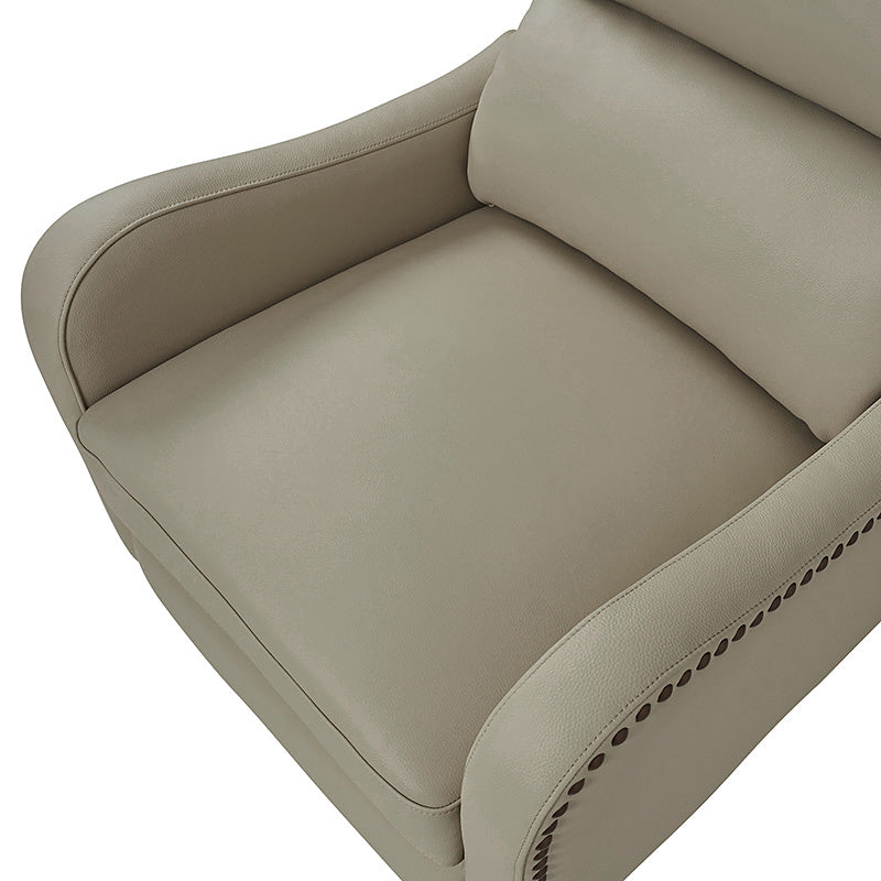Deliat Genuine Leather Recliner Chair - Premium Comfort for Living Room, Home Theater & Office - Adjustable Footrest & Lumbar Support - Brown PU Leather Sofa for Relaxation & Entertainment