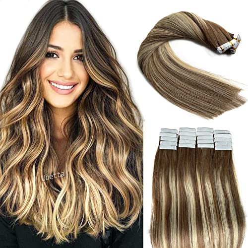 #Ombre ash brown to blonde highlights tape ins