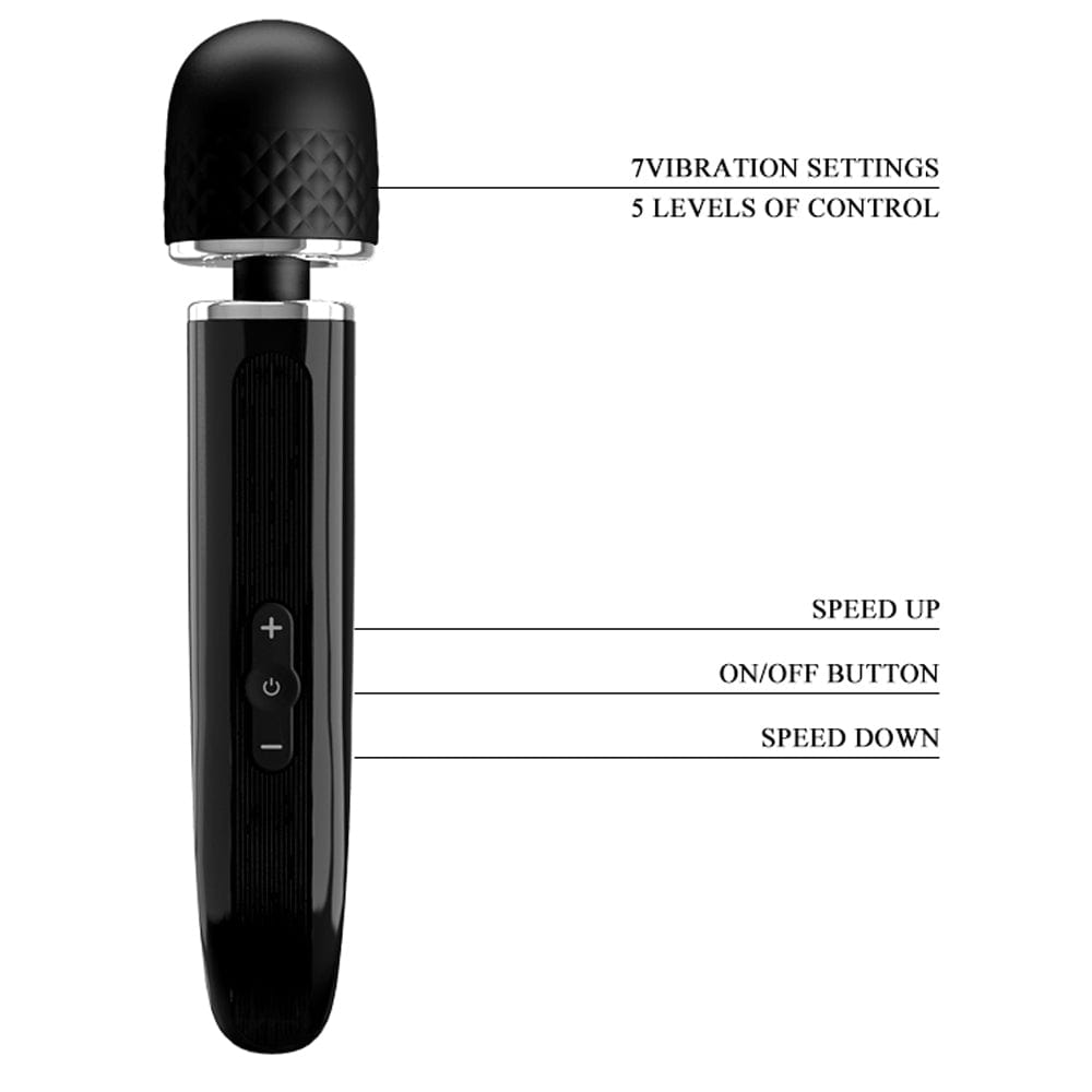 Pretty Love Charming Massager - Black | Relaxing Personal Massager for Stress Relief & Muscle Relaxation | Perfect for Home, Spa & Self-Care Routines