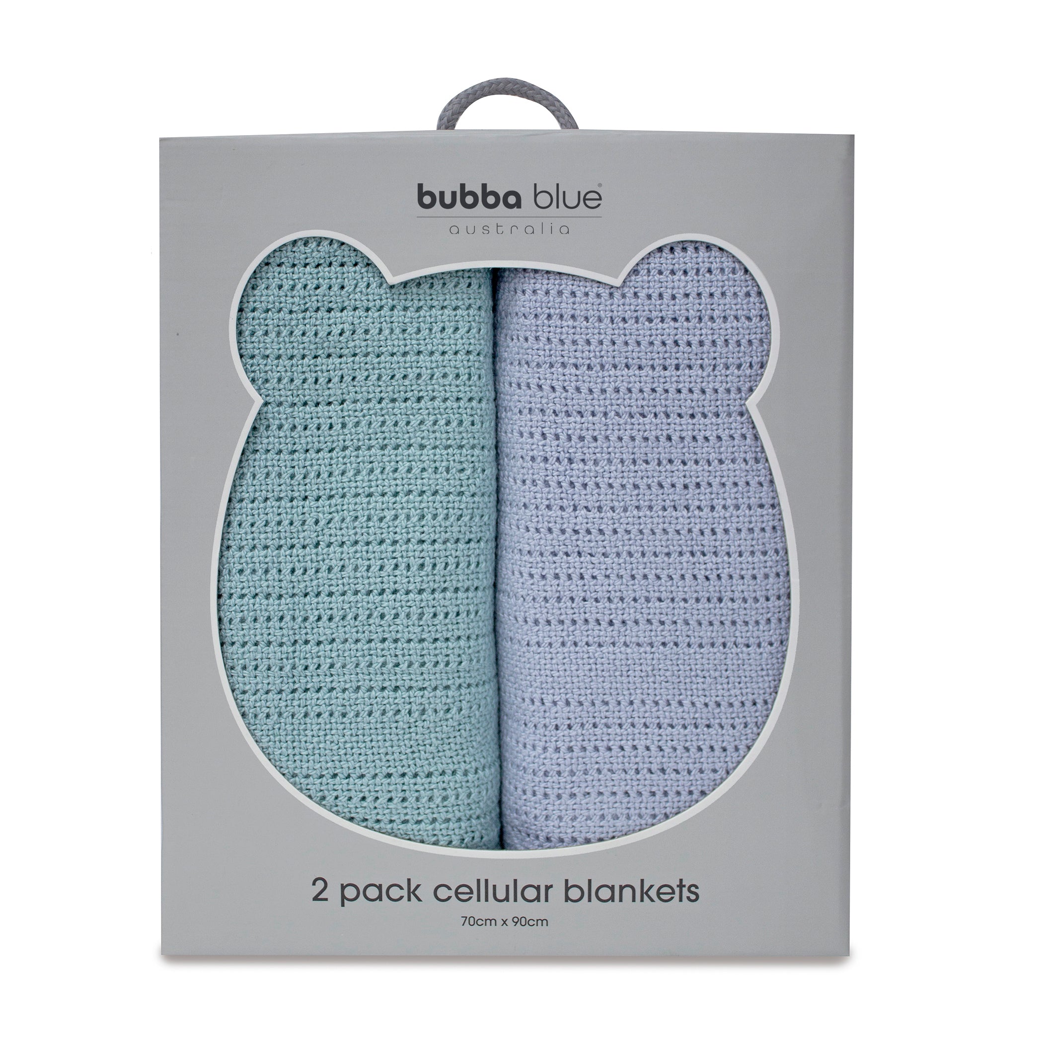 Nordic 2-Pack Cellular Blanket - Breathable Baby Blanket for Boys & Girls, Dusty Sky & Mint Colors - Perfect for Nursery, Stroller & Car Seat