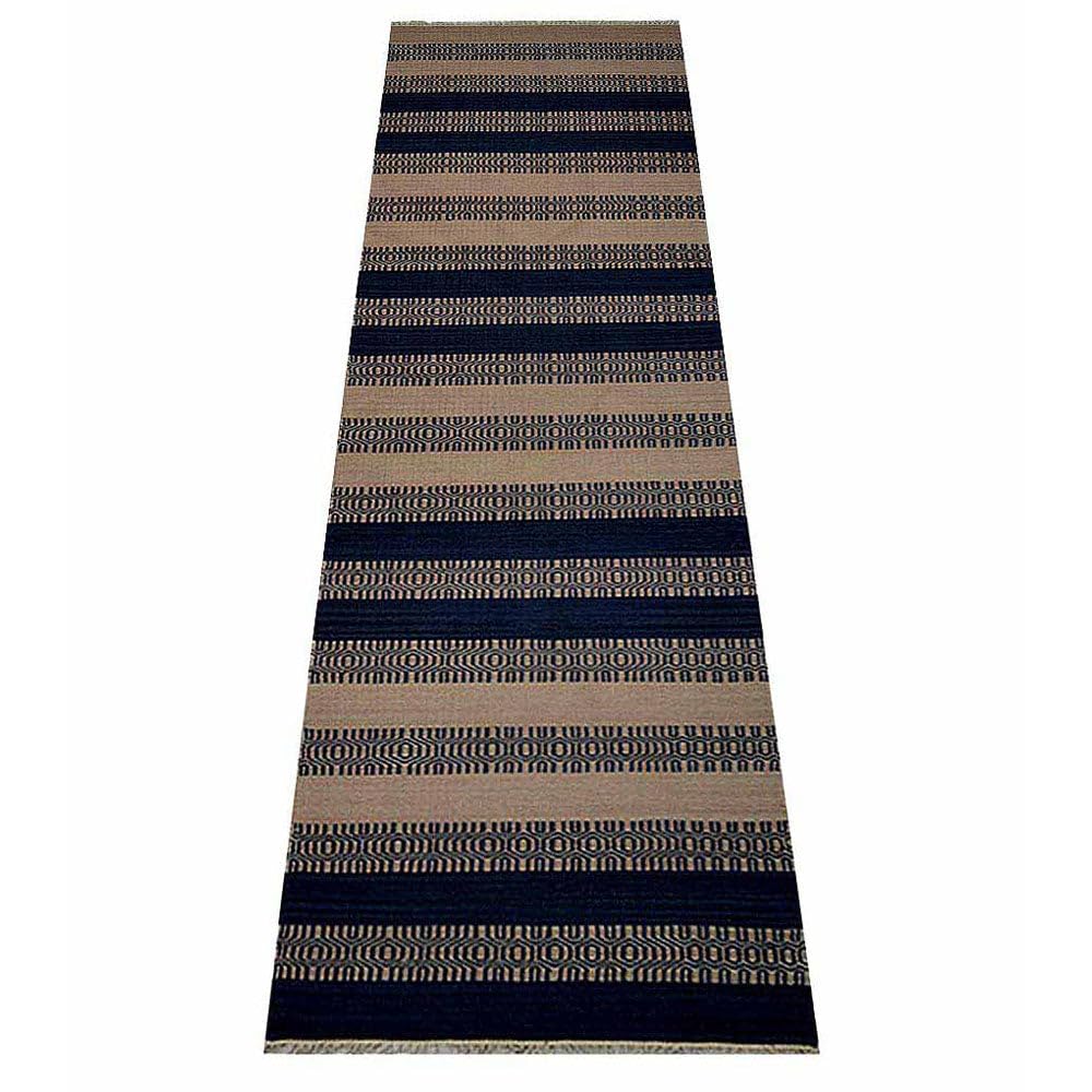 Hand Woven Flat Weave Kilim Wool Eco-Friendly Area Rugs - 2'6