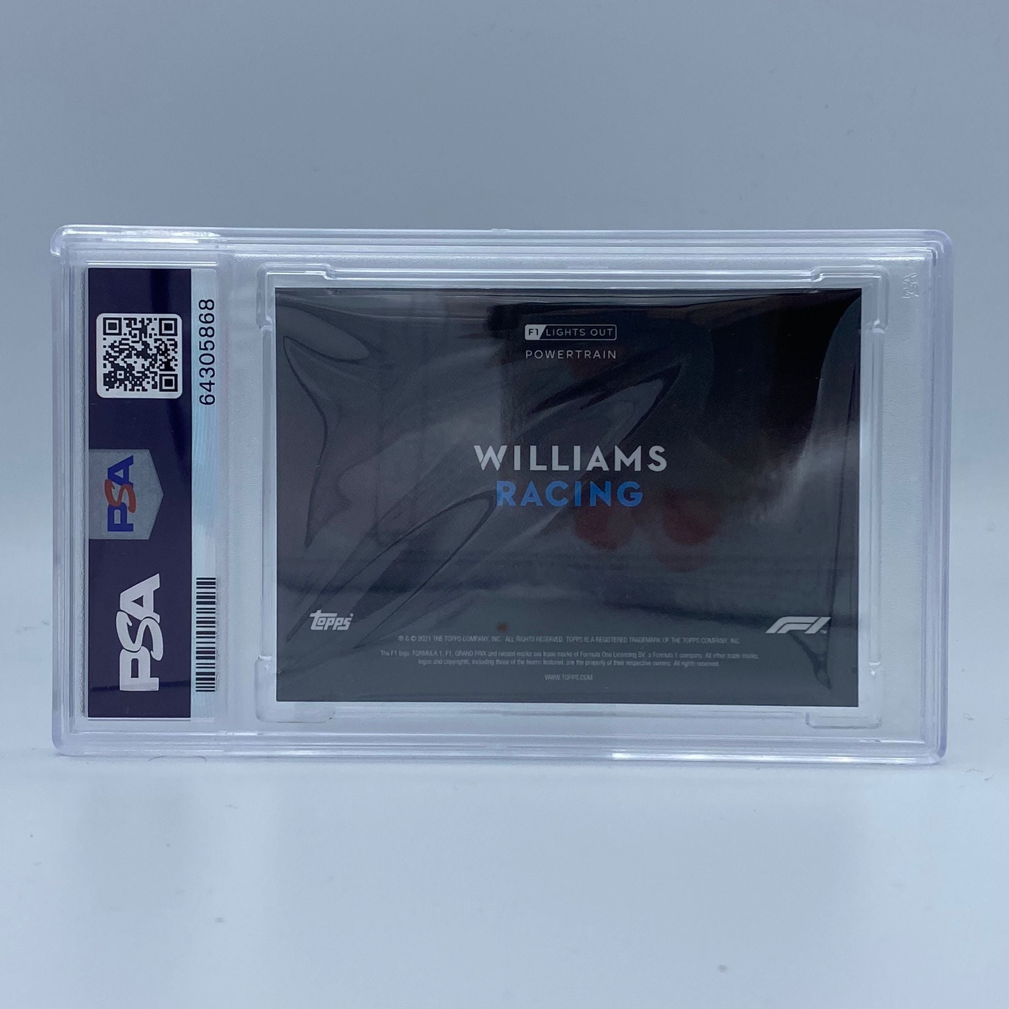 PSA 9 2/5 Williams Powertrain Rainbow Foil Trading Card - Rare Collectible for Sports Memorabilia & Trading Card Game Enthusiasts