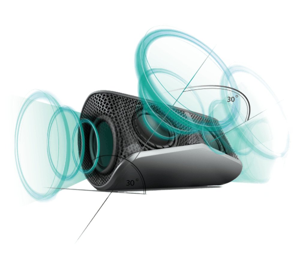 Logitech X300 Portable Bluetooth Speaker - Wireless Speaker with Rich Bass, 10-Hour Battery, IPX4 Water Resistant for Outdoor, Travel, Beach & Home Use - Black/Silver