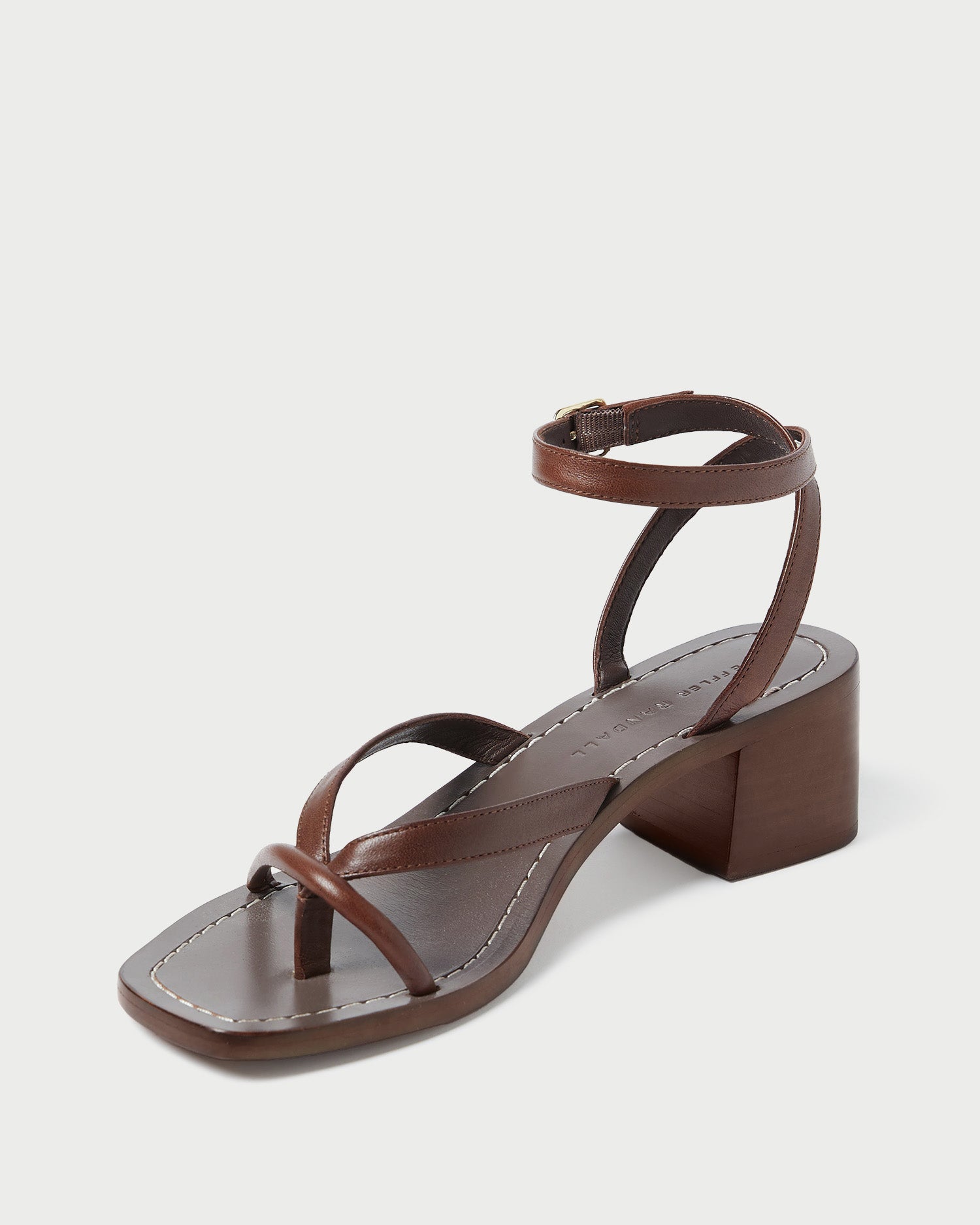 Eloise Espresso Leather Heeled Sandals - Women's Fashion Dressy Block Heel Open Toe Shoes for Weddings, Parties & Evening Events