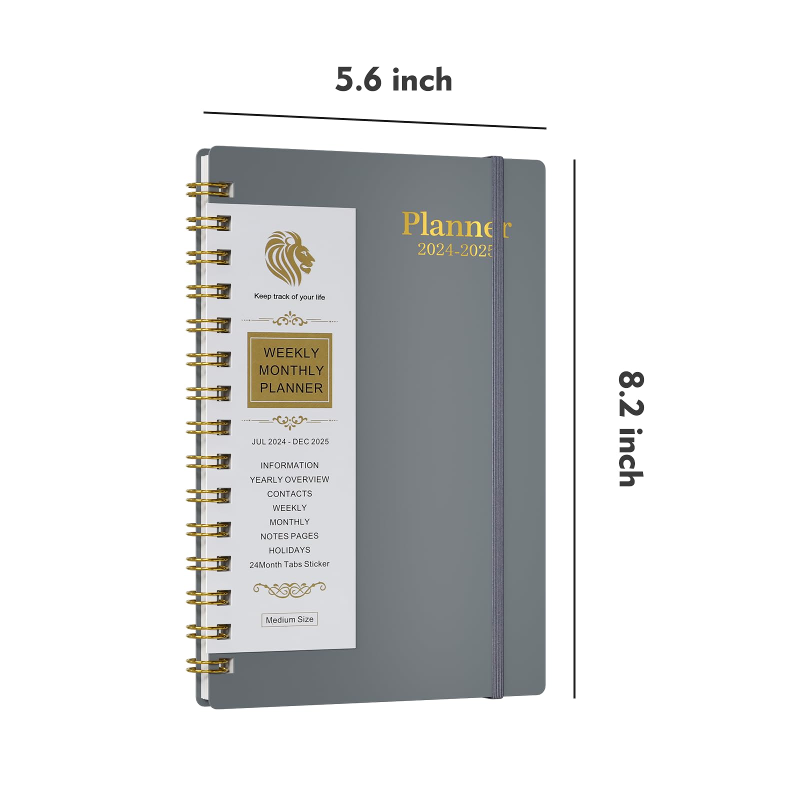 2024-2025 Academic Planner - Weekly & Monthly Organizer with Tabs & Stickers | 18-Month Planner (July 2024-Dec 2025) | 5.6