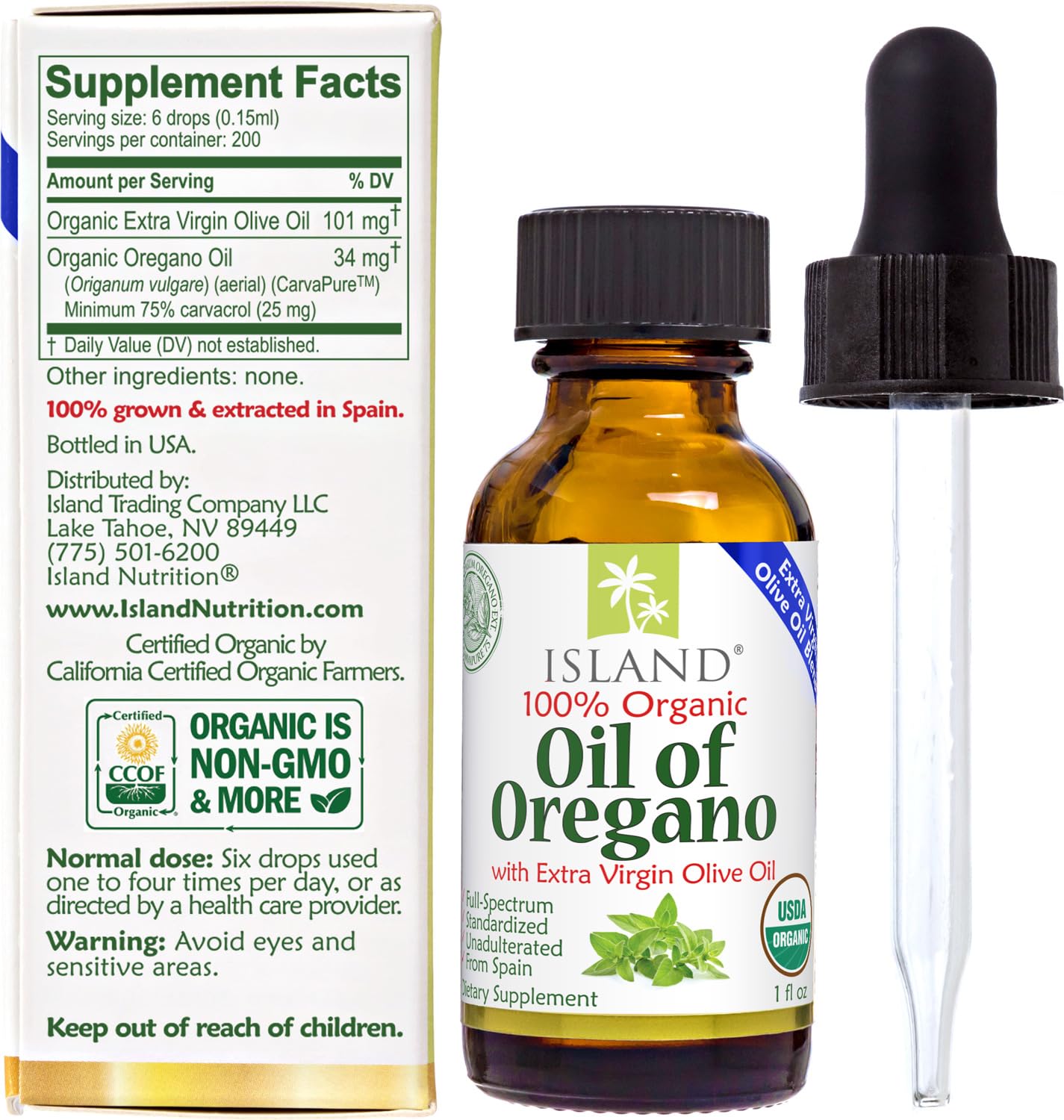 Organic Oregano Oil Drops (1 fl oz) - Pure Spanish-Grown Oregano & Olive Oil Blend for Immune Support, Digestive Health & Natural Wellness - Perfect for Cooking, Aromatherapy & DIY Remedies