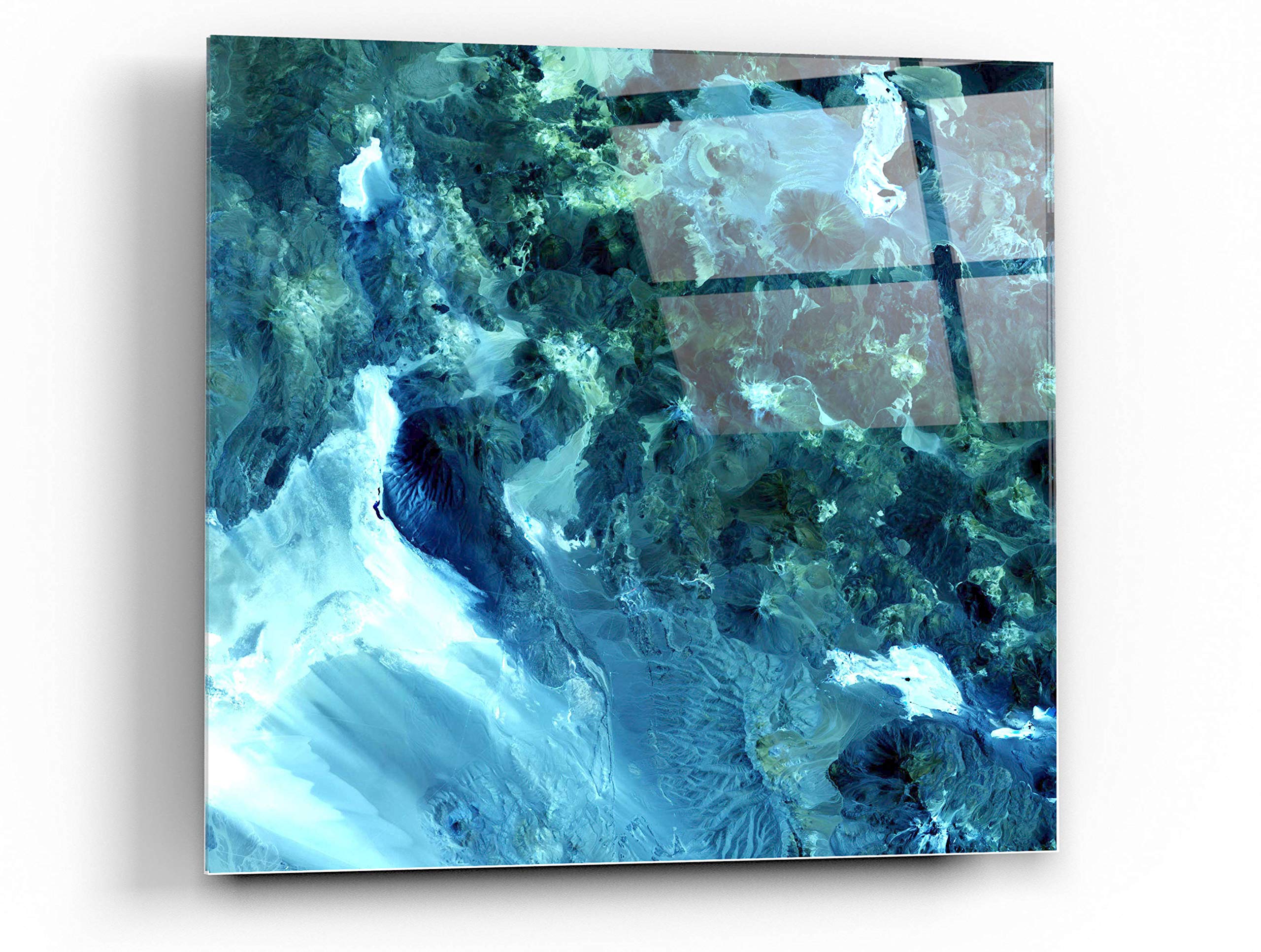 Epic Art 'Earth As Art: Volcanoes' Acrylic Glass Wall Art Print - 24x24 Inches - Modern Home & Office Decor - Perfect for Living Room, Bedroom, or Office Wall Display
