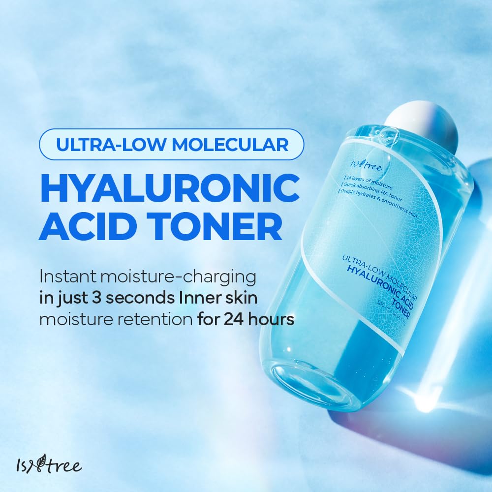 ISNTREE Hyaluronic Acid Toner 300ml - Korean Vegan Skincare for Deep Hydration & Smooth Skin | Daily Moisturizing Routine
