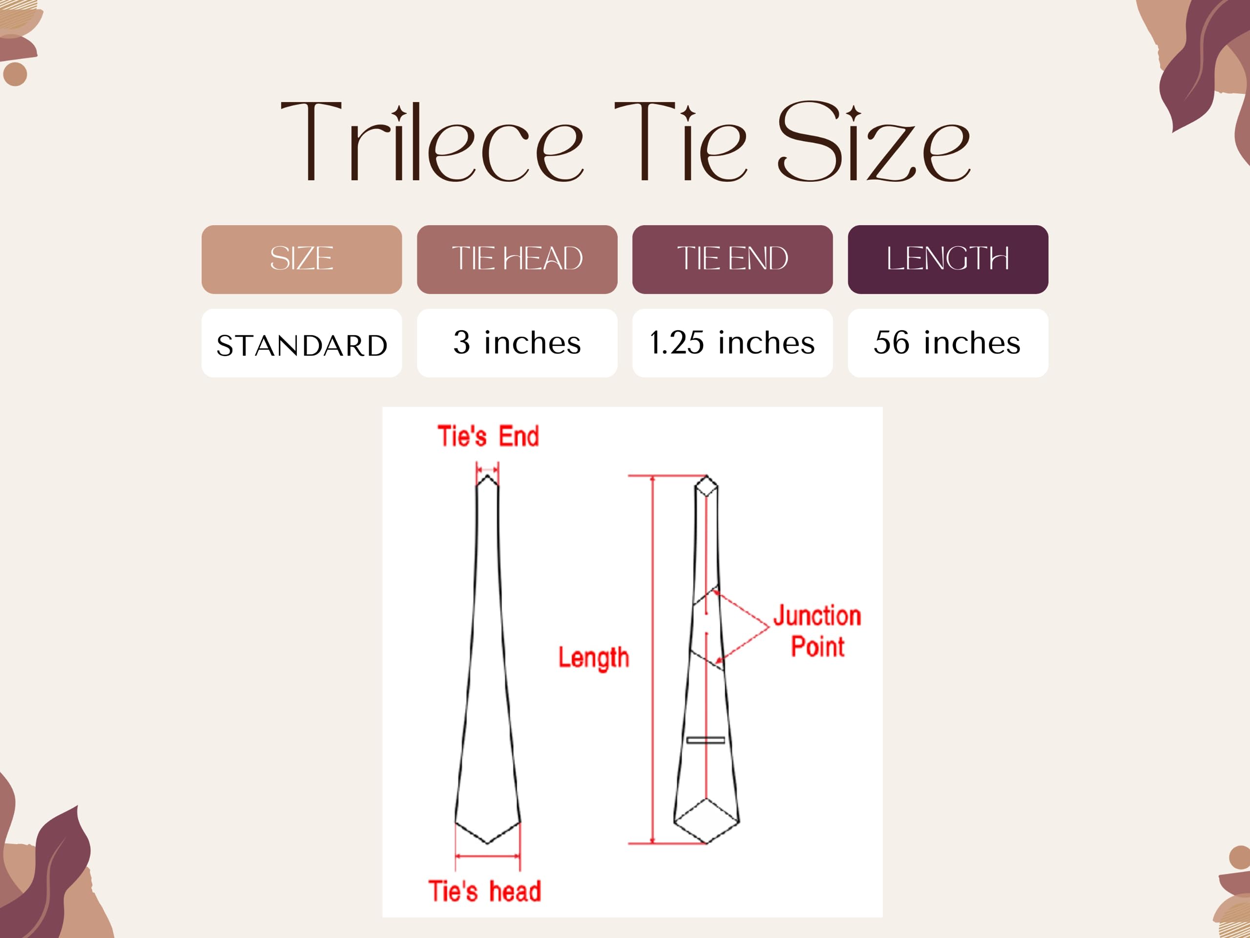 Men's Solid Color Formal Tie & Pocket Square Set - Neckties for Office & Wedding