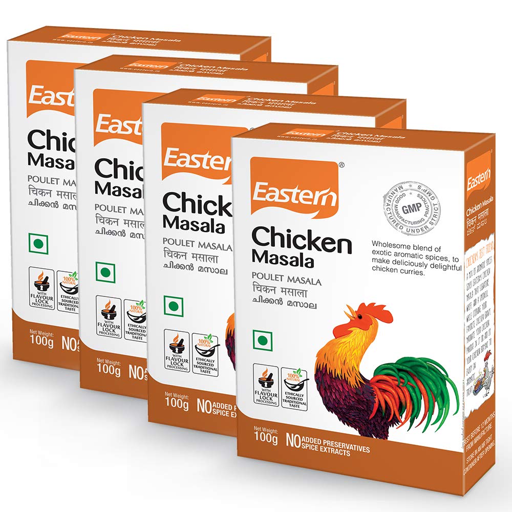 Premium Eastern Chicken Masala Spice Blend - 100g (Pack of 4) - Authentic Indian Seasoning for Curry, Biryani & Tandoori Cooking - Perfect for Home Chefs & Restaurant Use