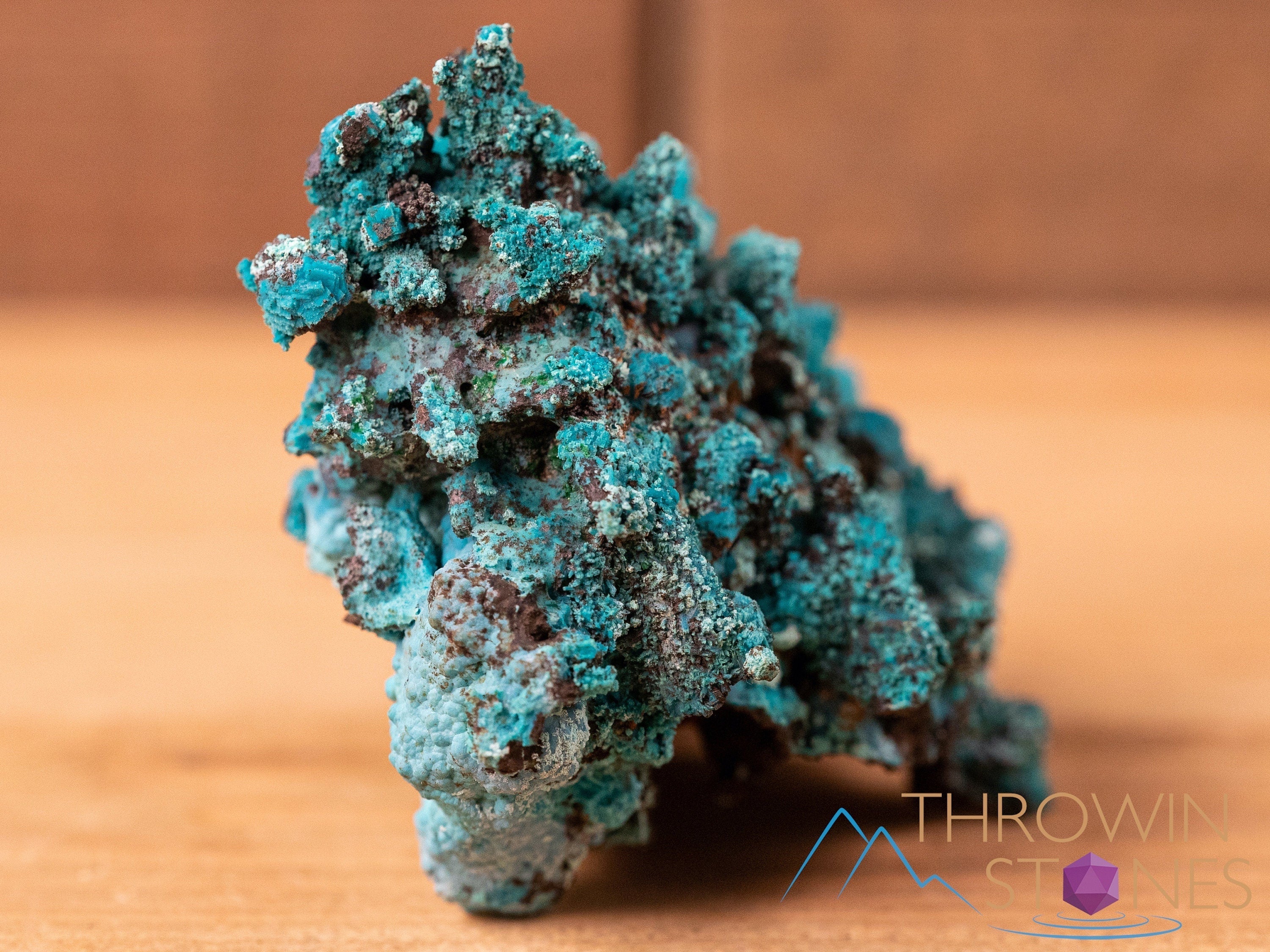 CHRYSOCOLLA Pseudomorph after AZURITE & MALACHITE Raw Crystal Specimen | Natural Healing Stone | Unique Housewarming Gift & Home Decor | Meditation & Energy Work | 40640