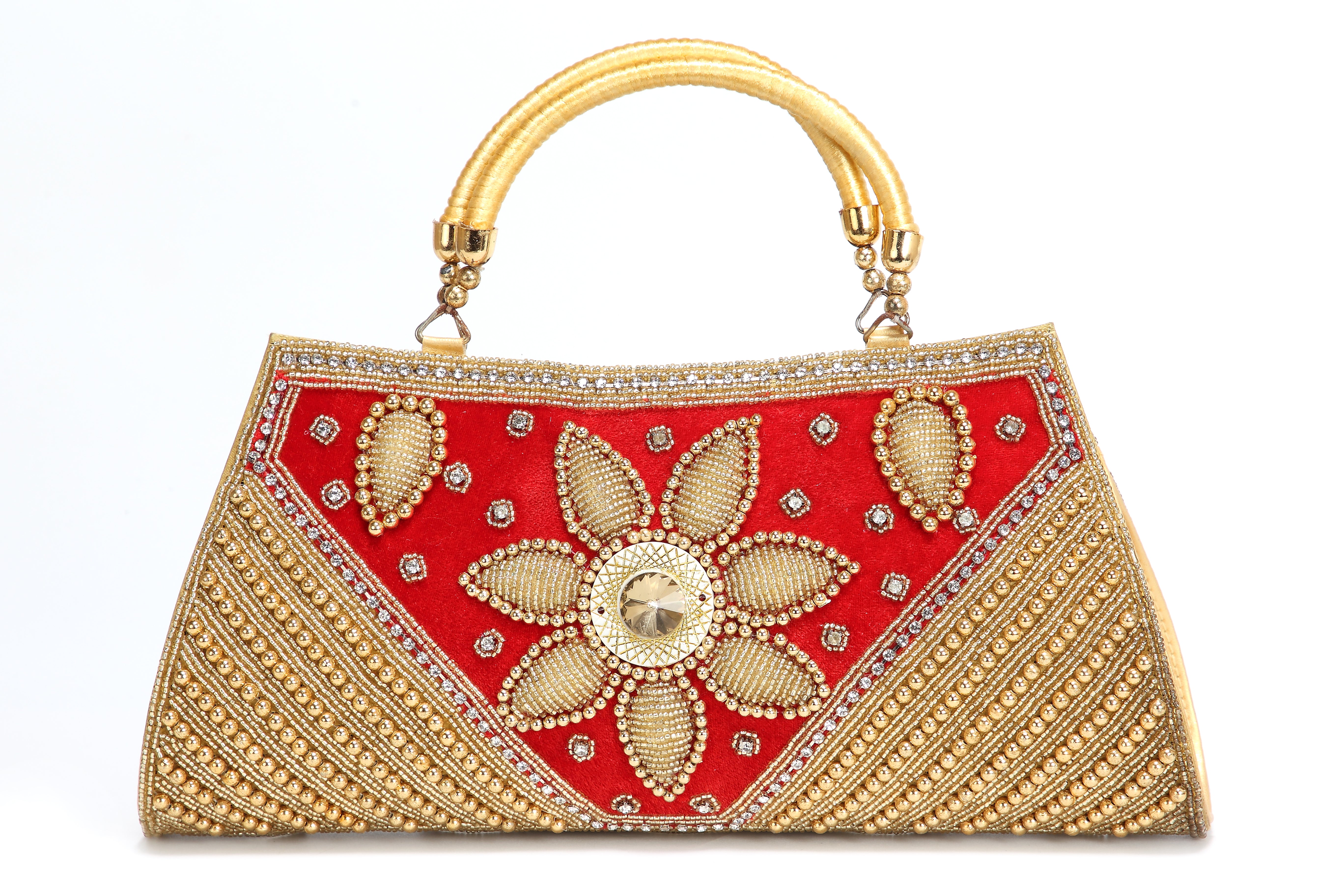 Elegant Beaded Wedding Clutch Purse for Bride - Handmade Batwa Evening Bag for Bridal Party, Prom & Special Occasions