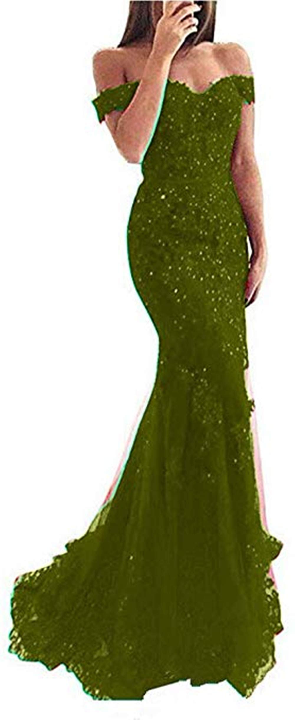 AI Maria Women's Off-The-Shoulder Prom Dress - Elegant Lace Mermaid Evening Gown for Homecoming, Wedding & Special Occasions | Plus Size Formal Gowns for Women