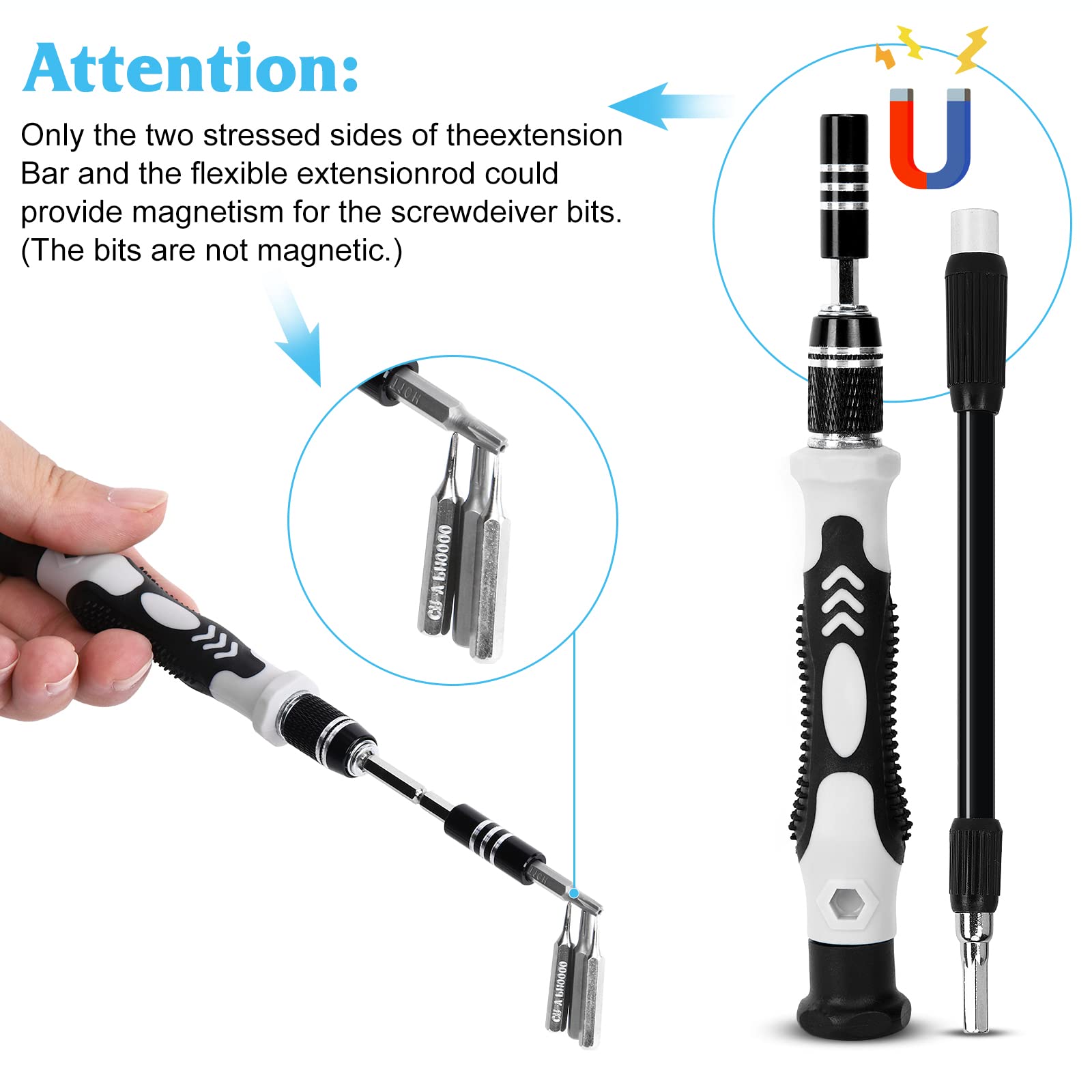 UrbanX 122-Piece Magnetic Precision Screwdriver Set with 120 Bits - Professional Electronics Repair Tool Kit for iPhone, Android, Laptop, PC, Watch & Tecno Pop 1 Pro - Perfect for DIY, Home & Tech Repairs
