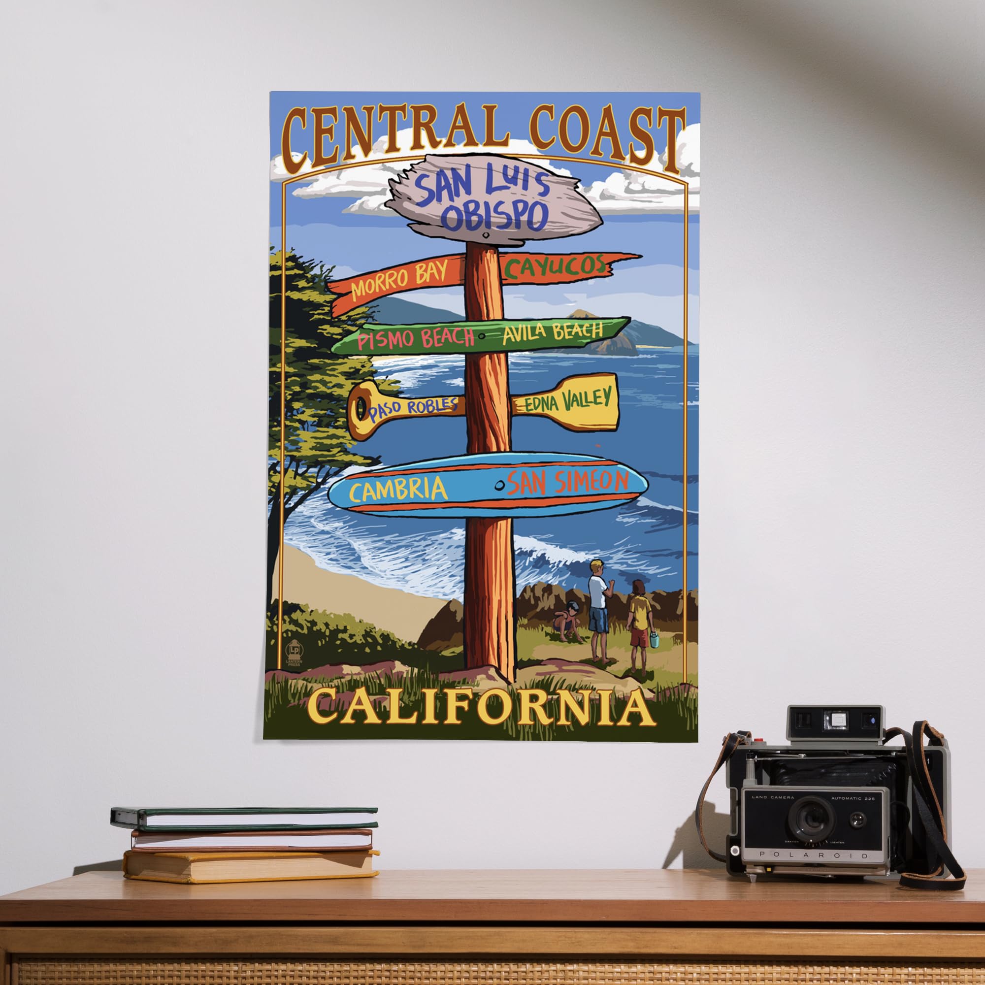 Lantern Press 16x24 Inch Giclee Print - Central Coast California Landscape Wall Art - Premium Canvas Wall Decor for Living Room, Bedroom & Office